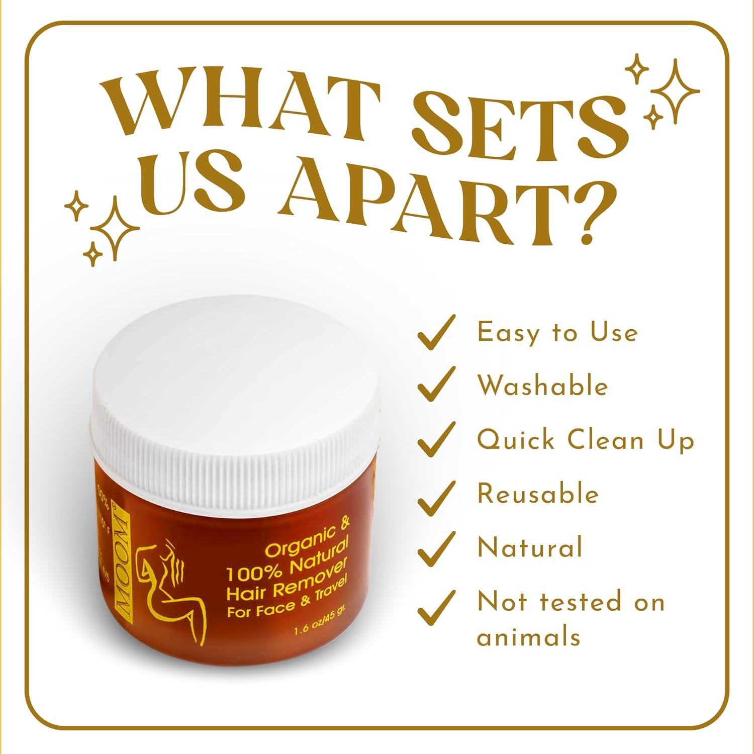 Kit de Cera de Azúcar Facial MOOM 45.4g - Depilación Suave