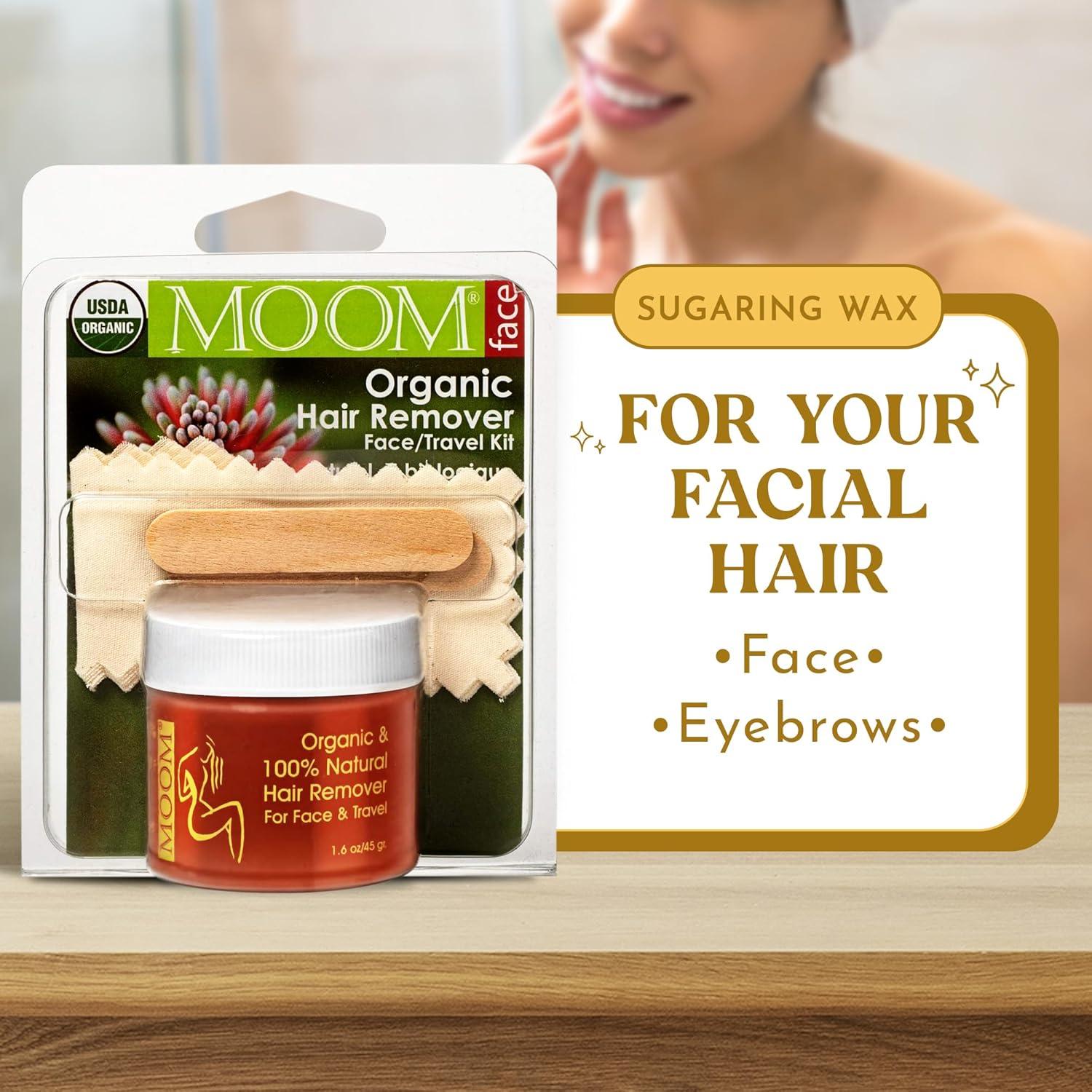 Kit de Cera de Azúcar Facial MOOM 45.4g - Depilación Suave