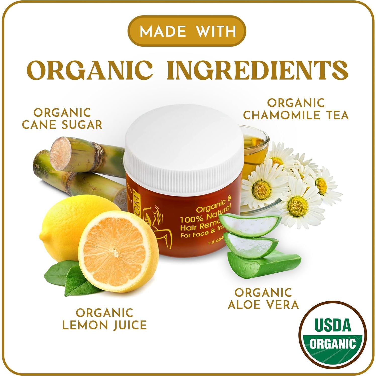 Kit de Cera de Azúcar Facial MOOM 45.4g - Depilación Suave