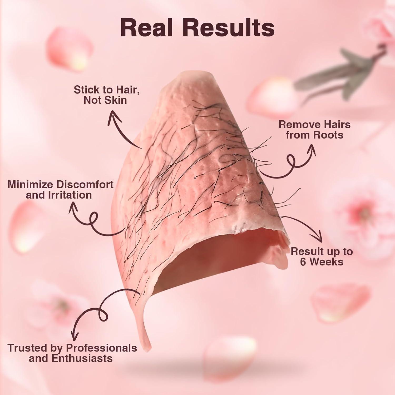 Cera Dura para Depilación Yovanpur Rosa 300g Piel Sensible