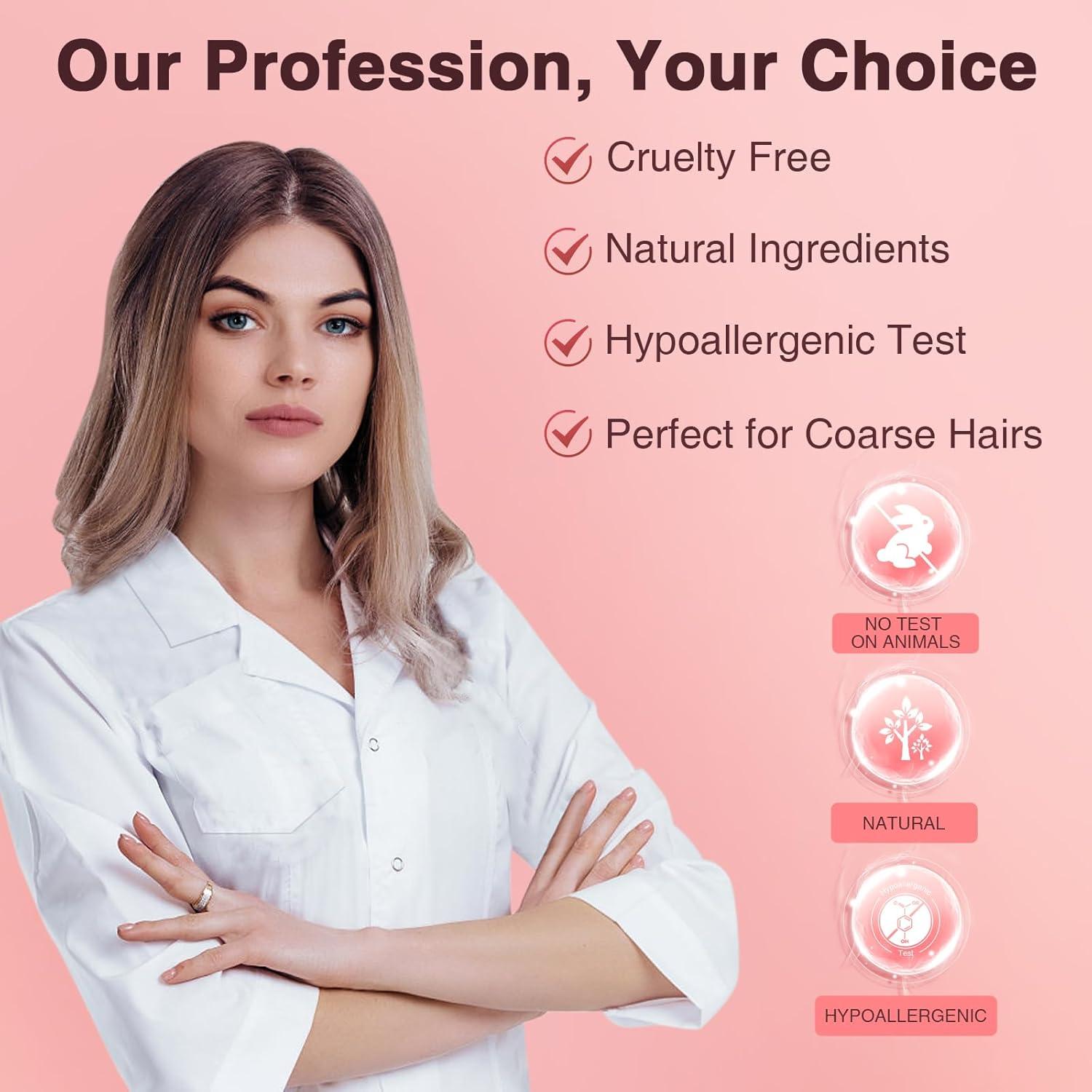 Cera Dura para Depilación Yovanpur Rosa 300g Piel Sensible