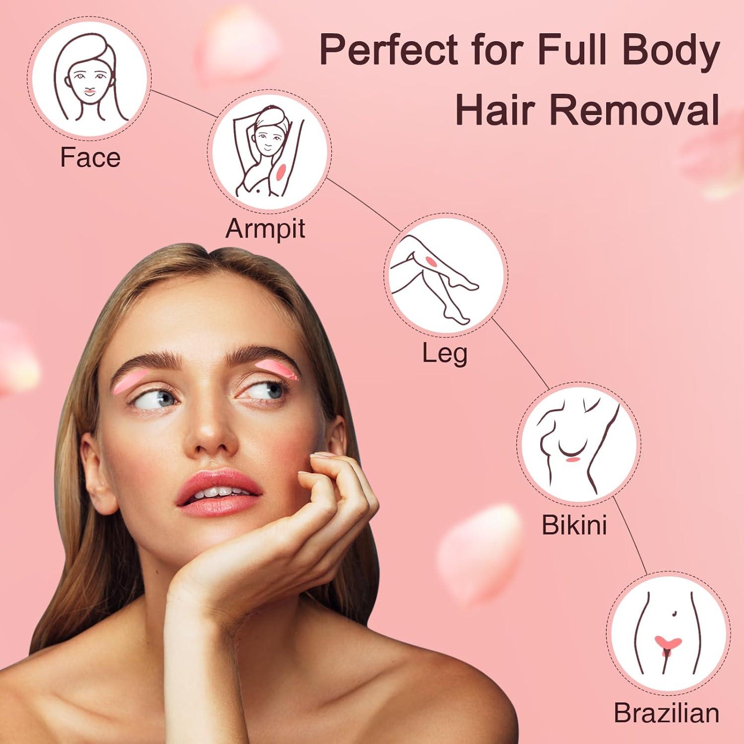 Cera Dura para Depilación Yovanpur Rosa 300g Piel Sensible