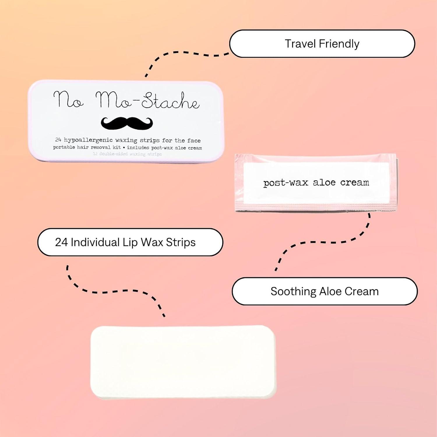 Kit de Cera para Labios Portátil No Mo-Stache - 24 Tiras