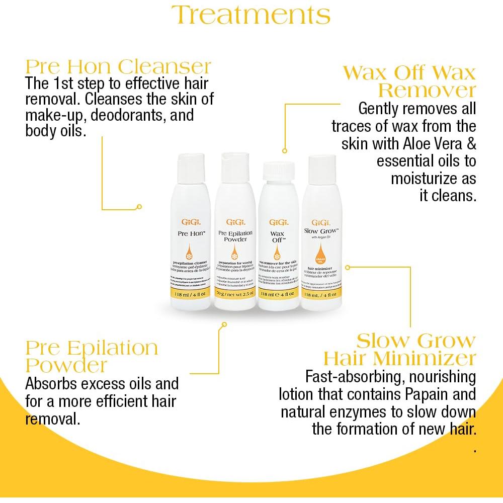 Kit de Cera para Depilación GiGi - Calentador y Accesorios