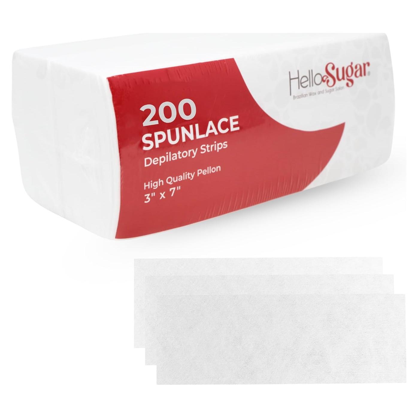 Cinta de Cera Profesional Hello Sugar 200 Unidades 7.6x17.8cm