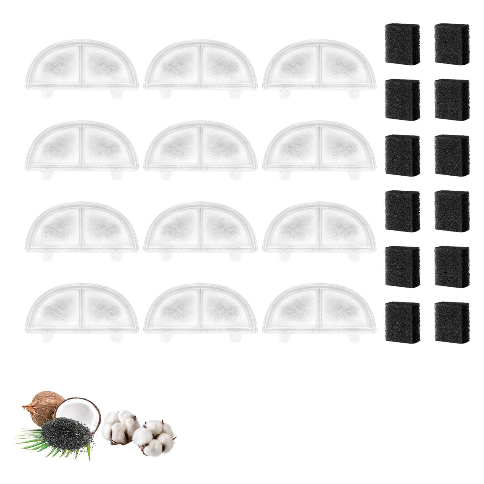 Filtros de Reemplazo Nispira para Fuente de Agua Gatos 12 Paquetes