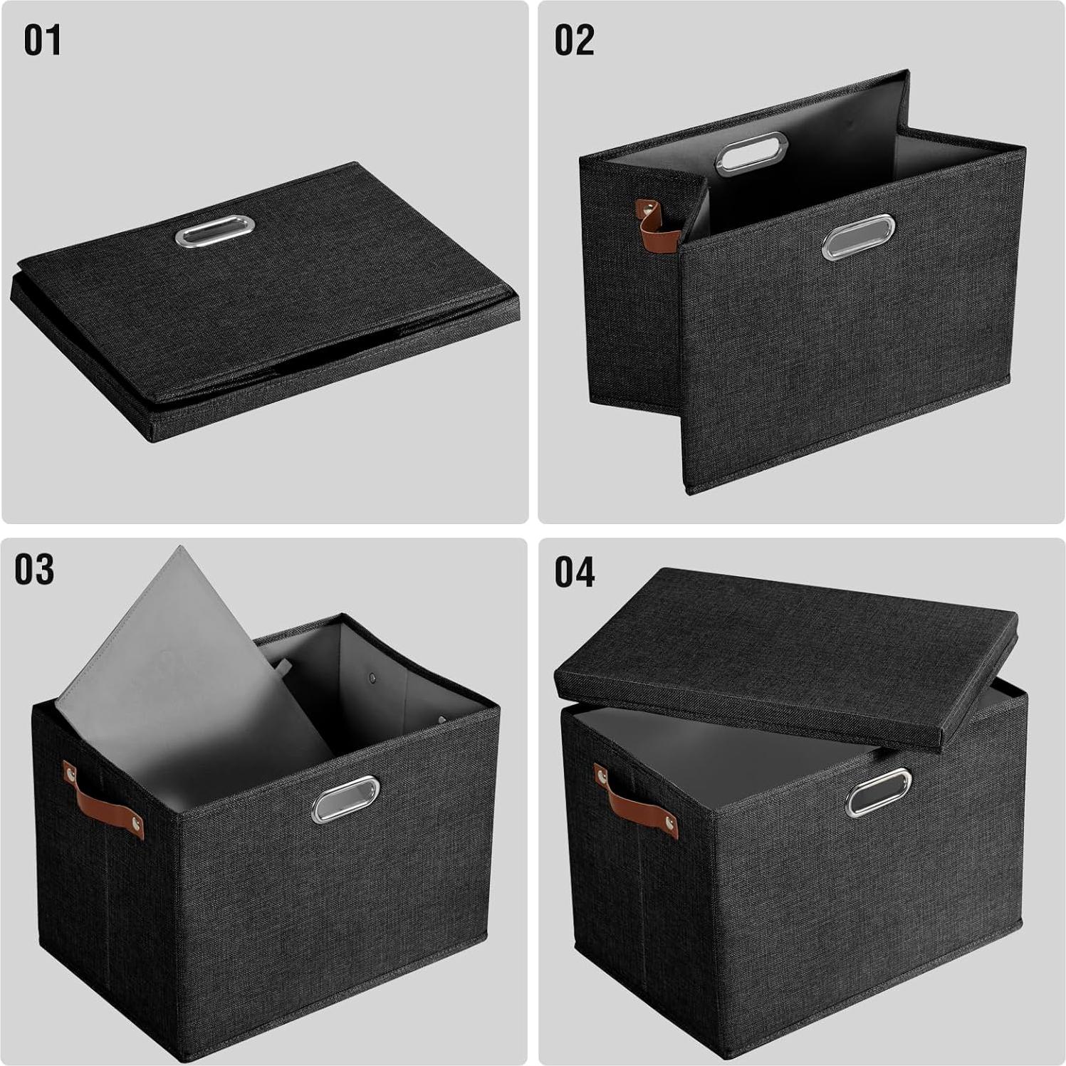 Cajas de Almacenamiento Plegables Roobyl 3 Unidades 44x30x30 cm