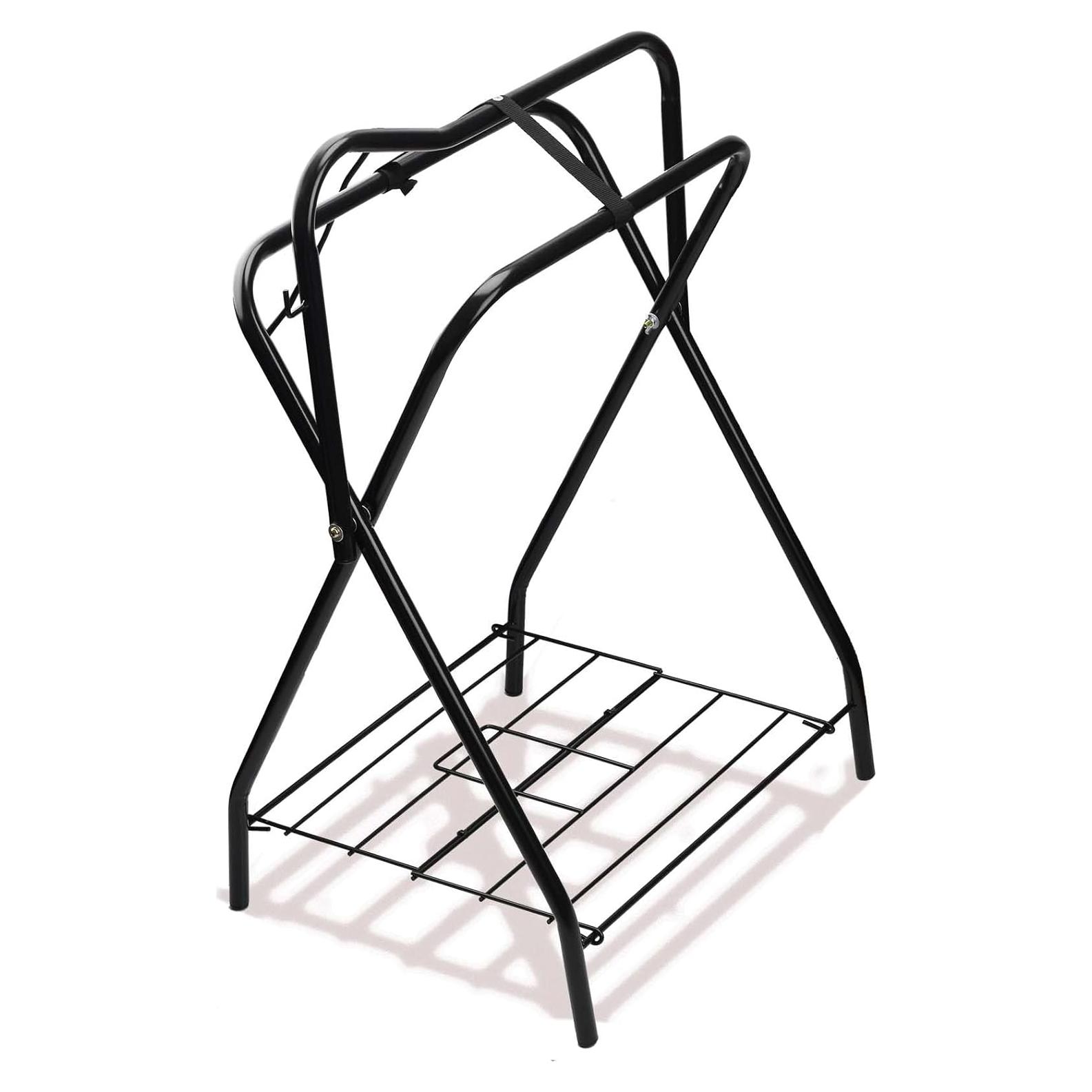 Soporte Plegable para Sillas de Caballo HDYEGY 71 cm Negro