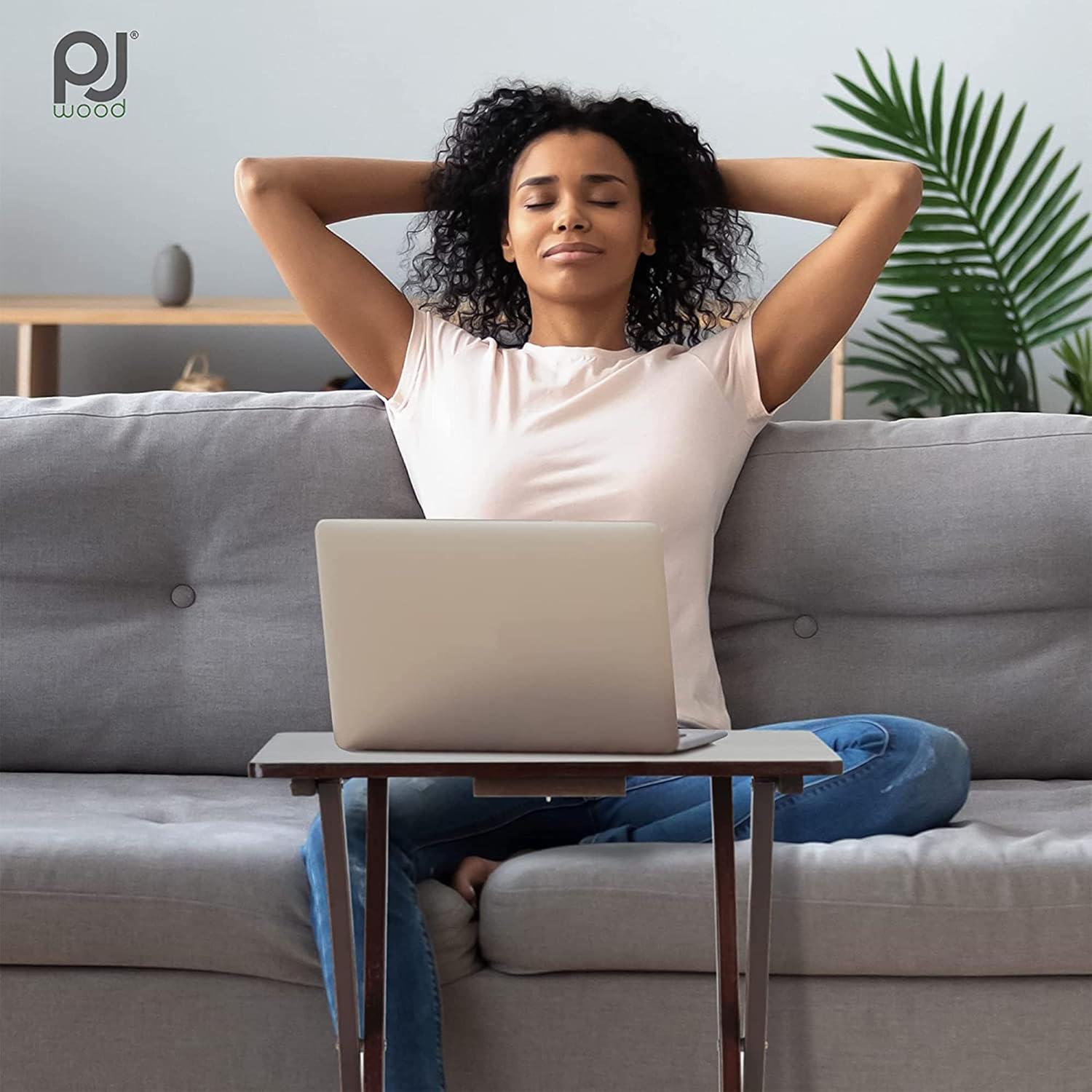 Conjunto de Mesa Plegable de Madera PJ Wood 5 Piezas Espresso