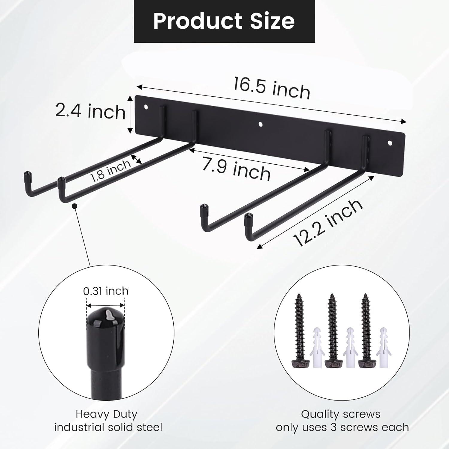 Soporte de Almacenamiento para Sillas Plegables Neiteli - 2 Ganchos de 30.99 cm, Resistente hasta 108.86 kg
