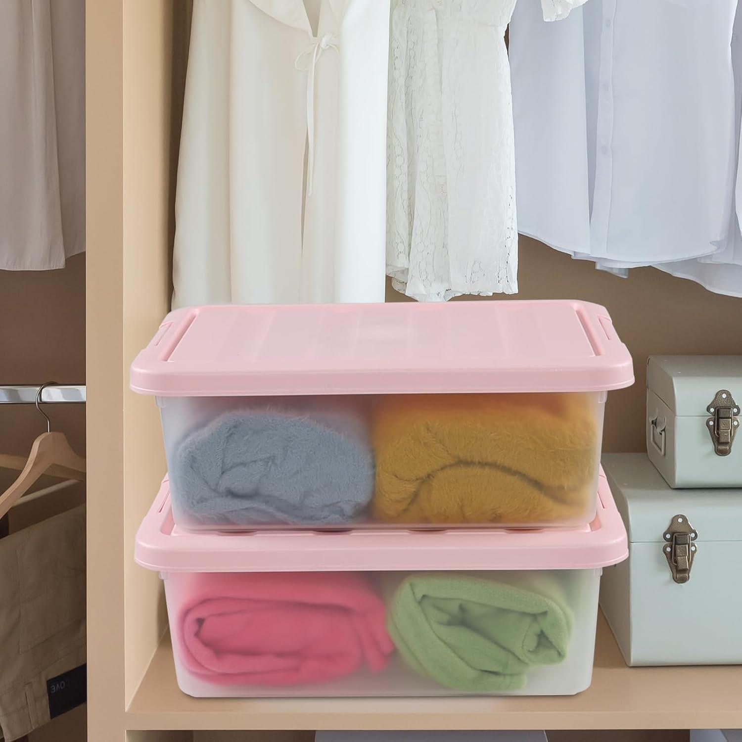 Caja de Almacenamiento Plástica Qqbine 14 Cuartos 2 Paquetes