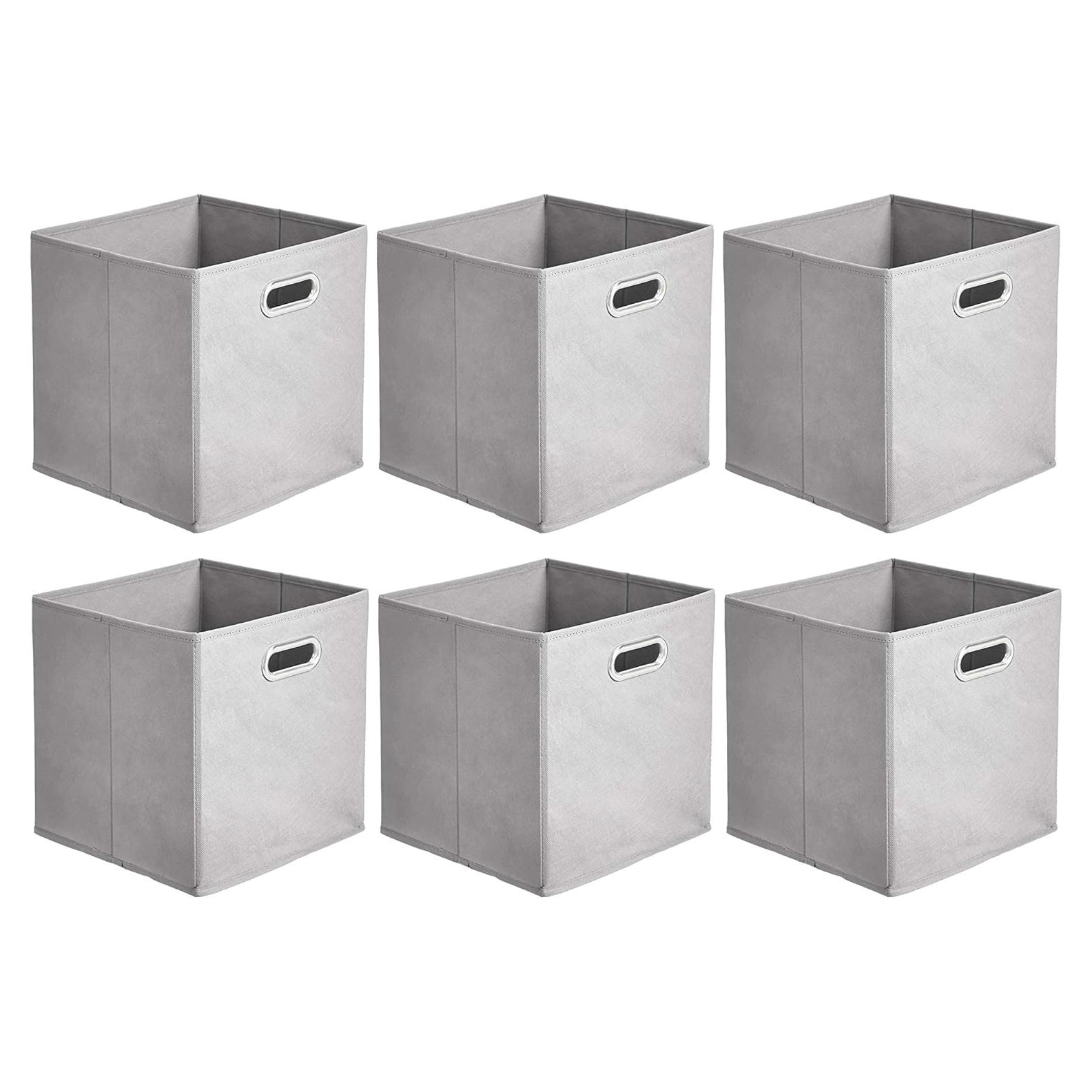 Organizador Plegable Amazon Basics 6 Cubos 26.7x26.7x27.9cm Gris