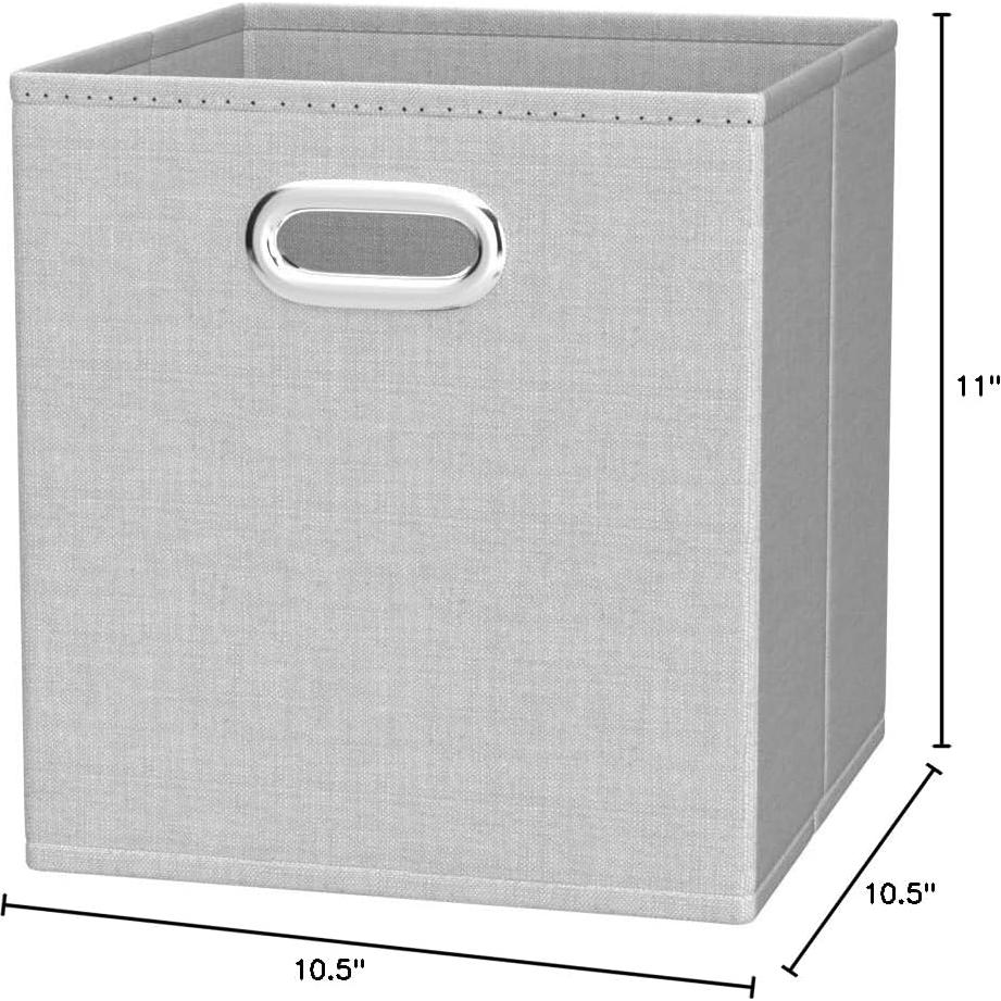 Organizador Plegable Amazon Basics 6 Cubos 26.7x26.7x27.9cm Gris