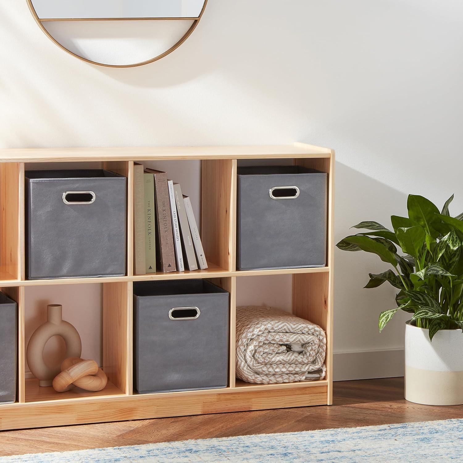 Organizador Plegable Amazon Basics 6 Cubos 26.7x26.7x27.9cm Gris