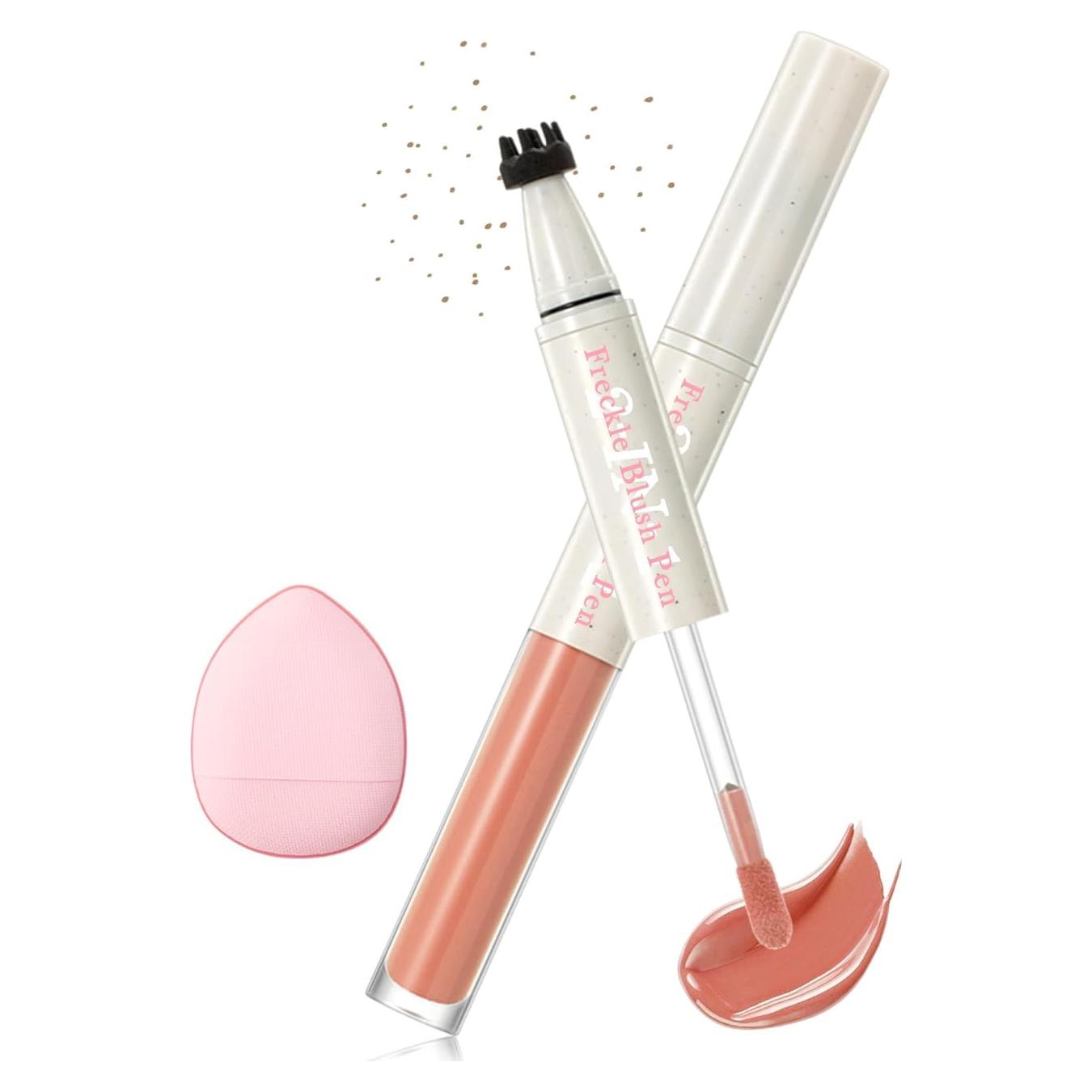 Bolígrafo de Rubor de Pecas 2-en-1 Coral - Maquillaje Facial