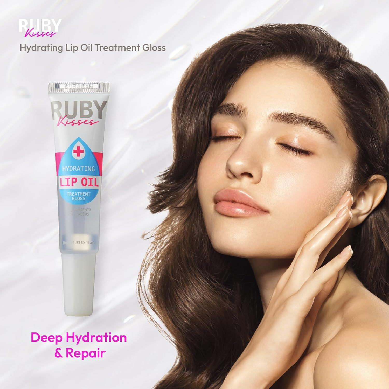 Brillo Labial Hidratante Ruby Kisses 9.86 ml - Paquete de 3