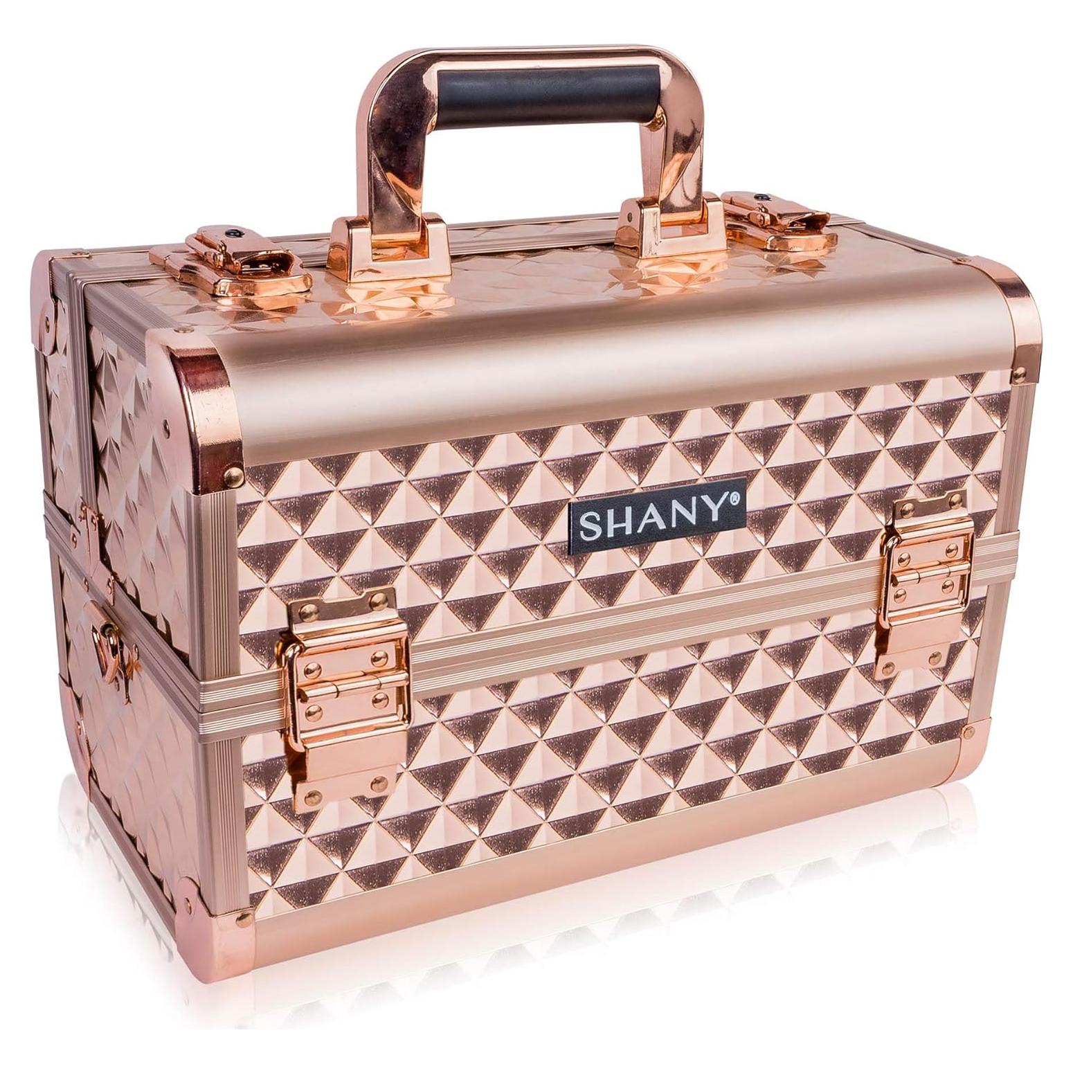 Caja de Maquillaje Profesional SHANY Premier Fantasy Oro Rosa 39.4x31.8x27.3 cm
