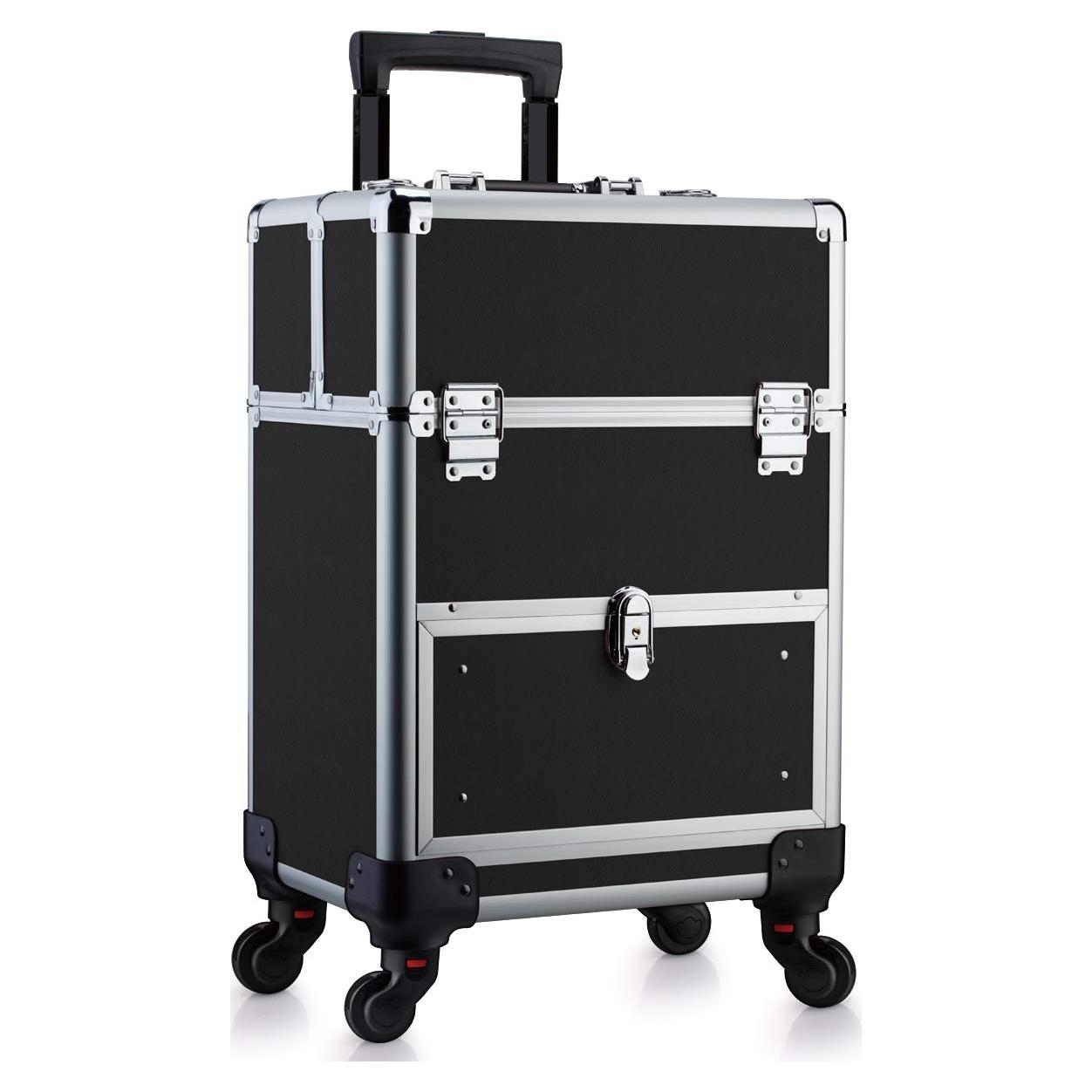 Estuche de Maquillaje Profesional OUDMAY con Ruedas 33.99x24x46.99cm