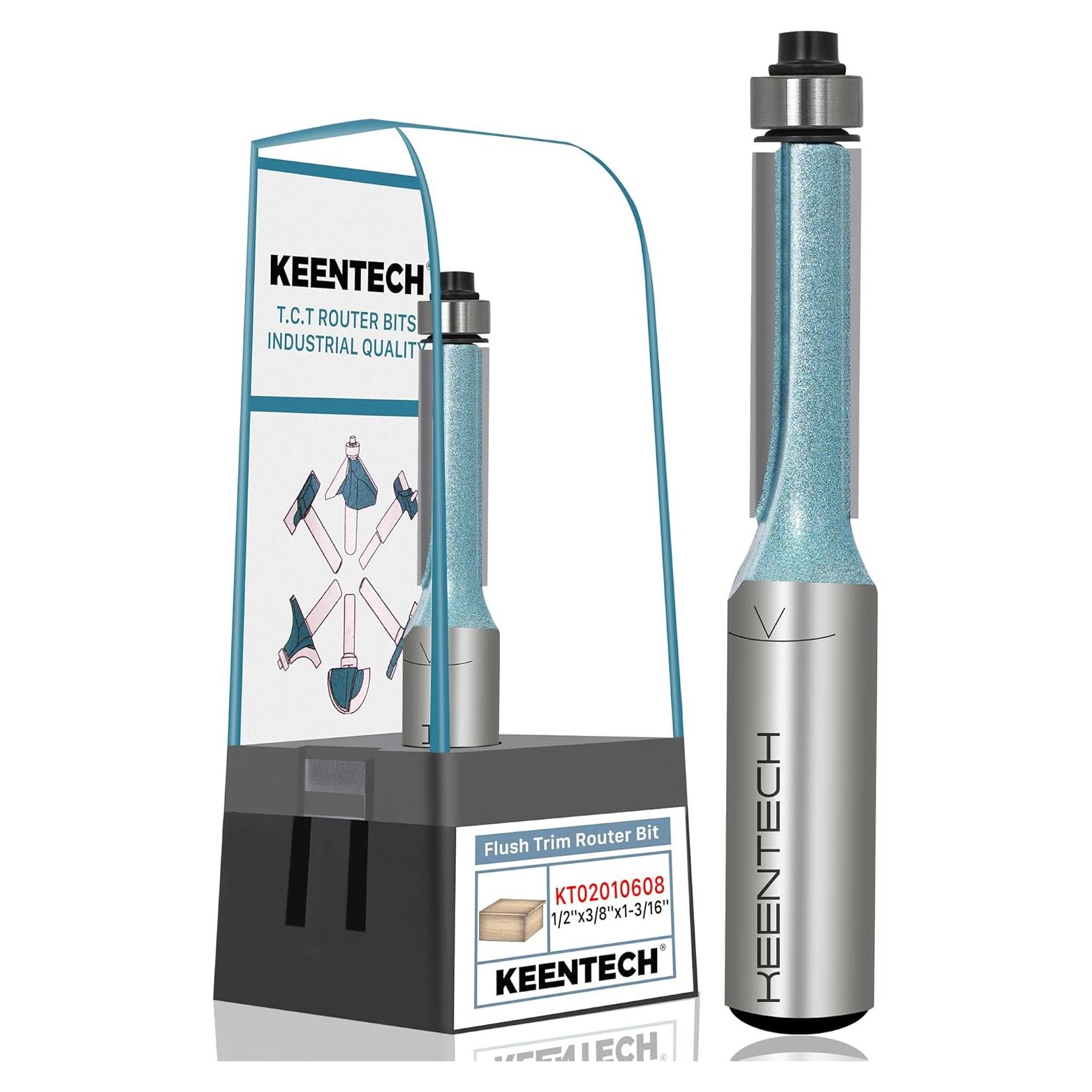 Broca de Router KEENTECH 3/8" Carburo Eje 1/2"