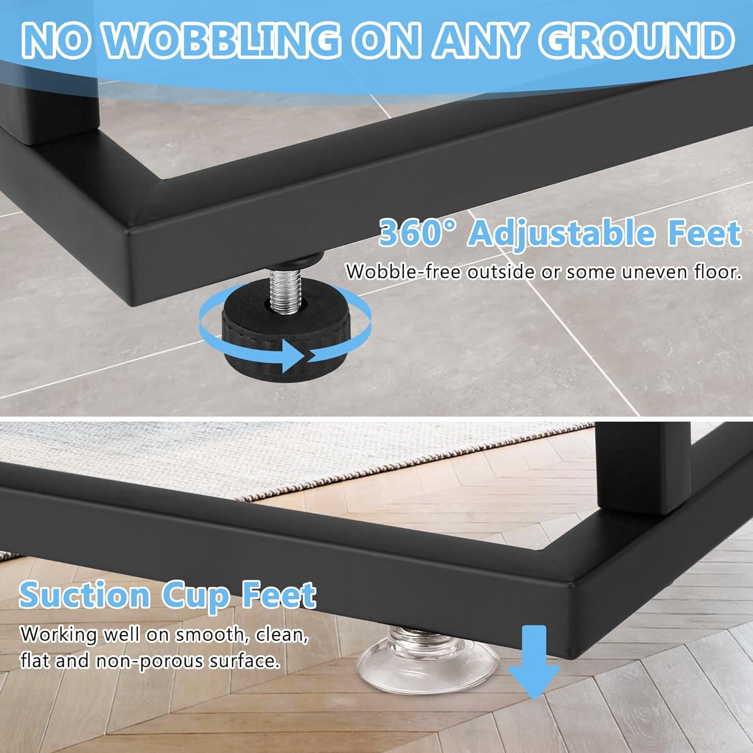 Soporte de Toallas de Pie ALHAKIN Negro 2 Niveles 93.98 cm