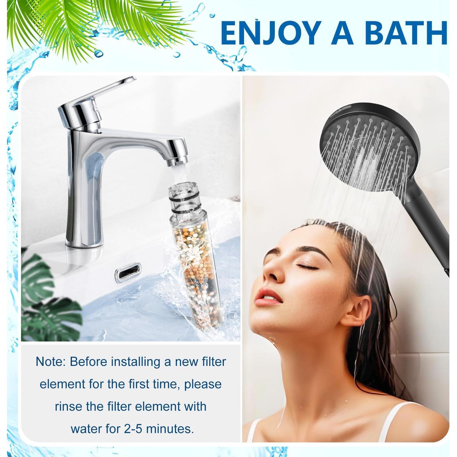 Filtro de Ducha de Mano CAN-MEAGEREN 3 Pcs para Agua Dura