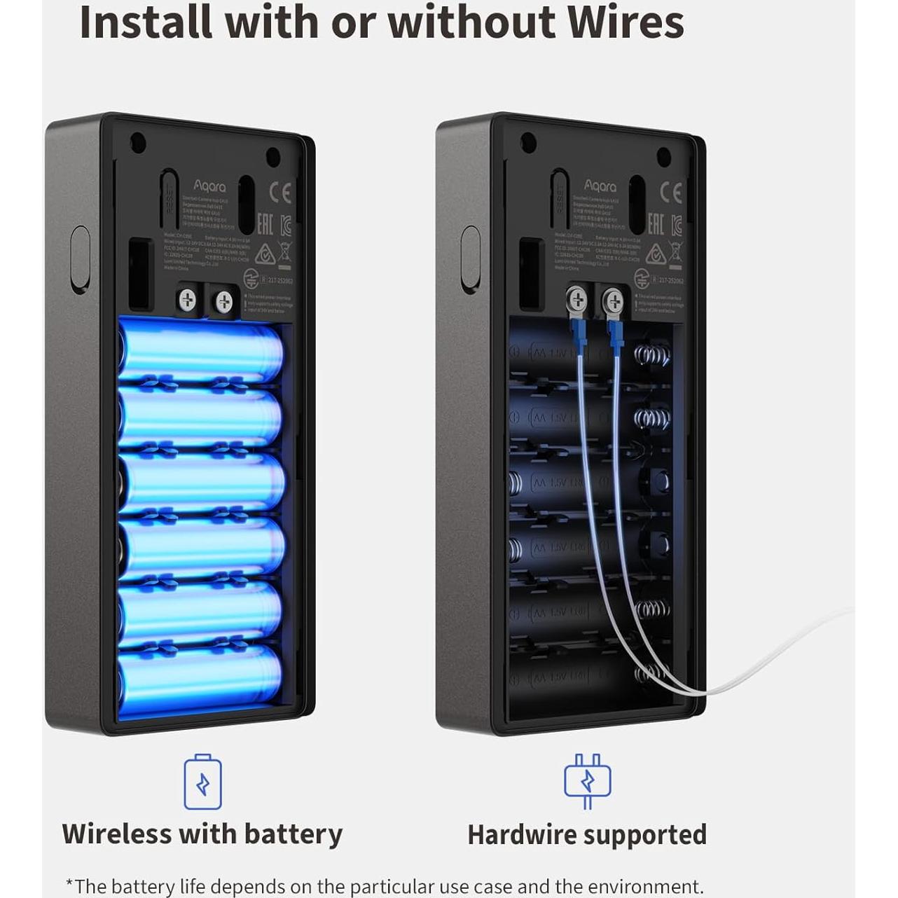 Cámara Timbre Inteligente Aqara G410 2K Wi-Fi Negro