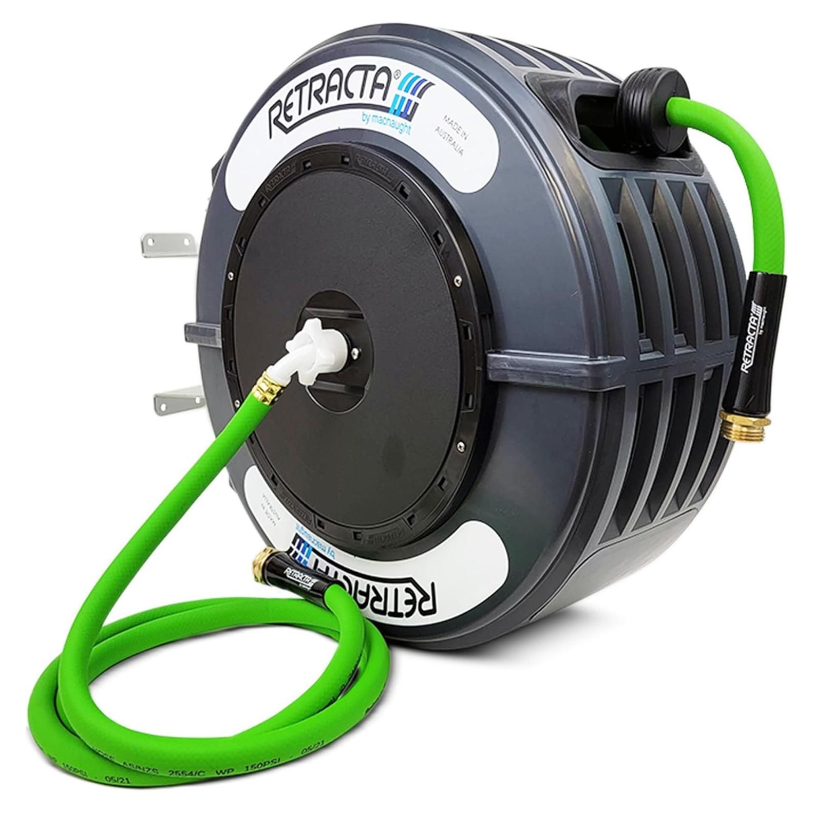 Carrete de Manguera Retráctil Macnaught 18.29 m Gris