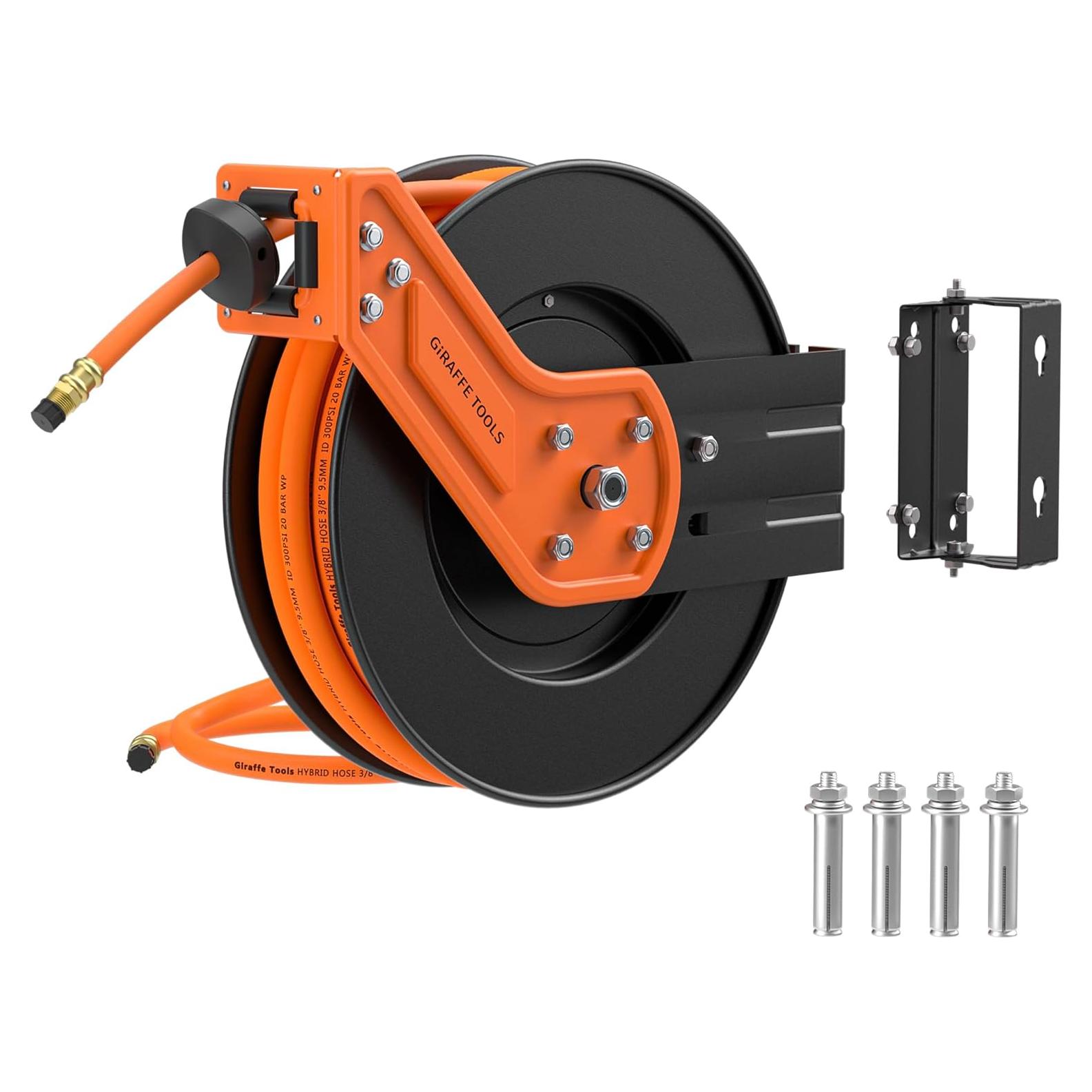 Carrete Retráctil de Manguera de Aire Giraffe TA15 50 pies