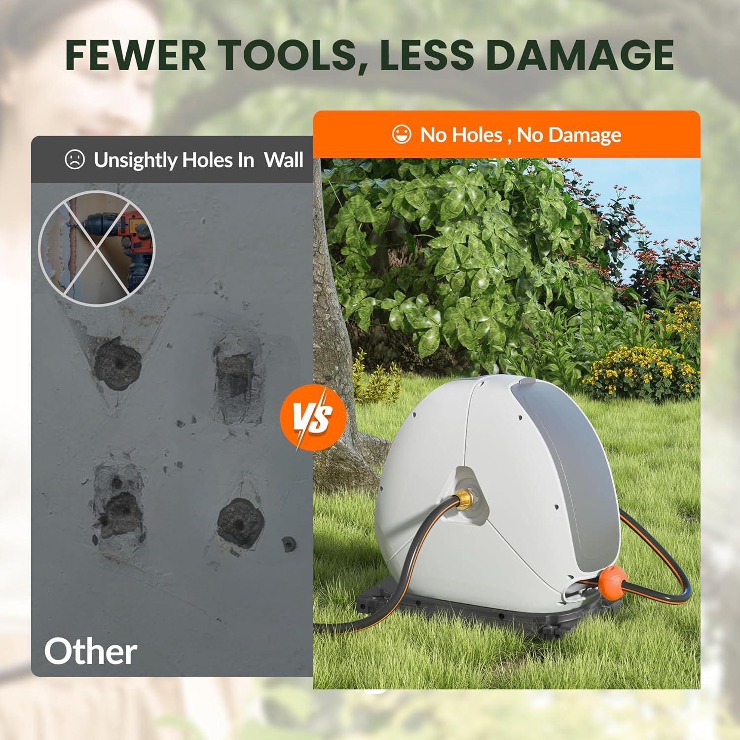 Carrete de Manguera Retráctil Giraffe Tools 5/8" 28m Automático