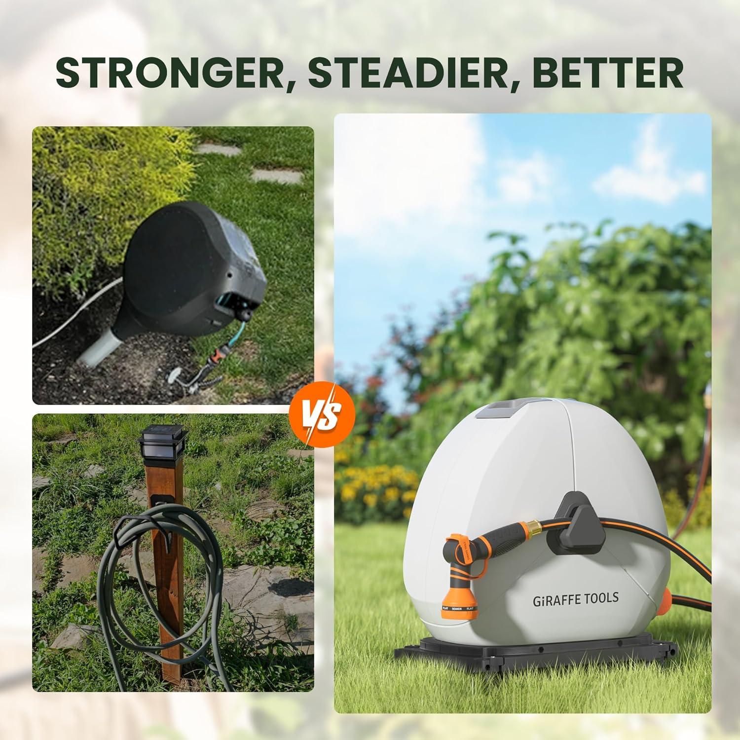 Carrete de Manguera Retráctil Giraffe Tools 5/8" 28m Automático