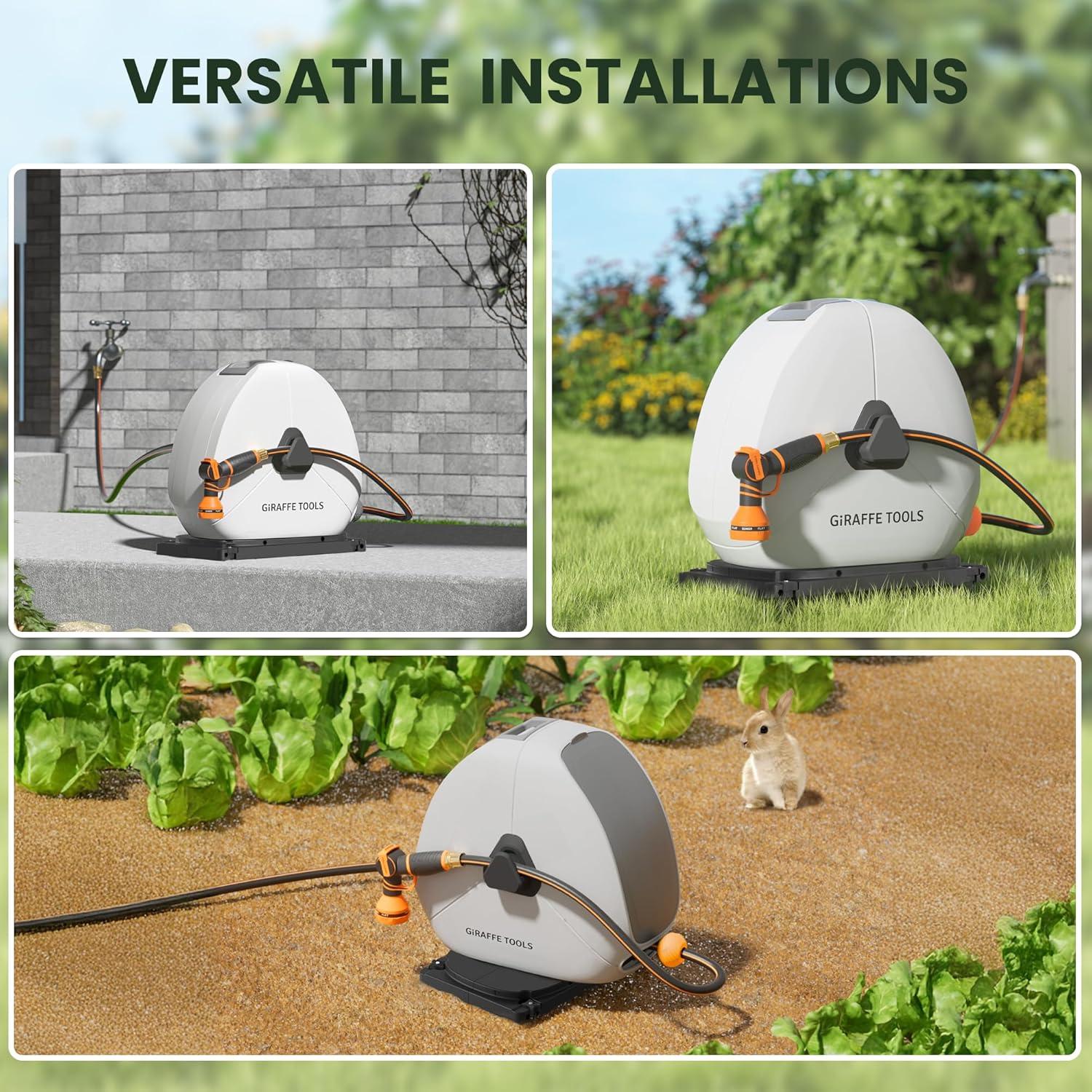 Carrete de Manguera Retráctil Giraffe Tools 5/8" 28m Automático