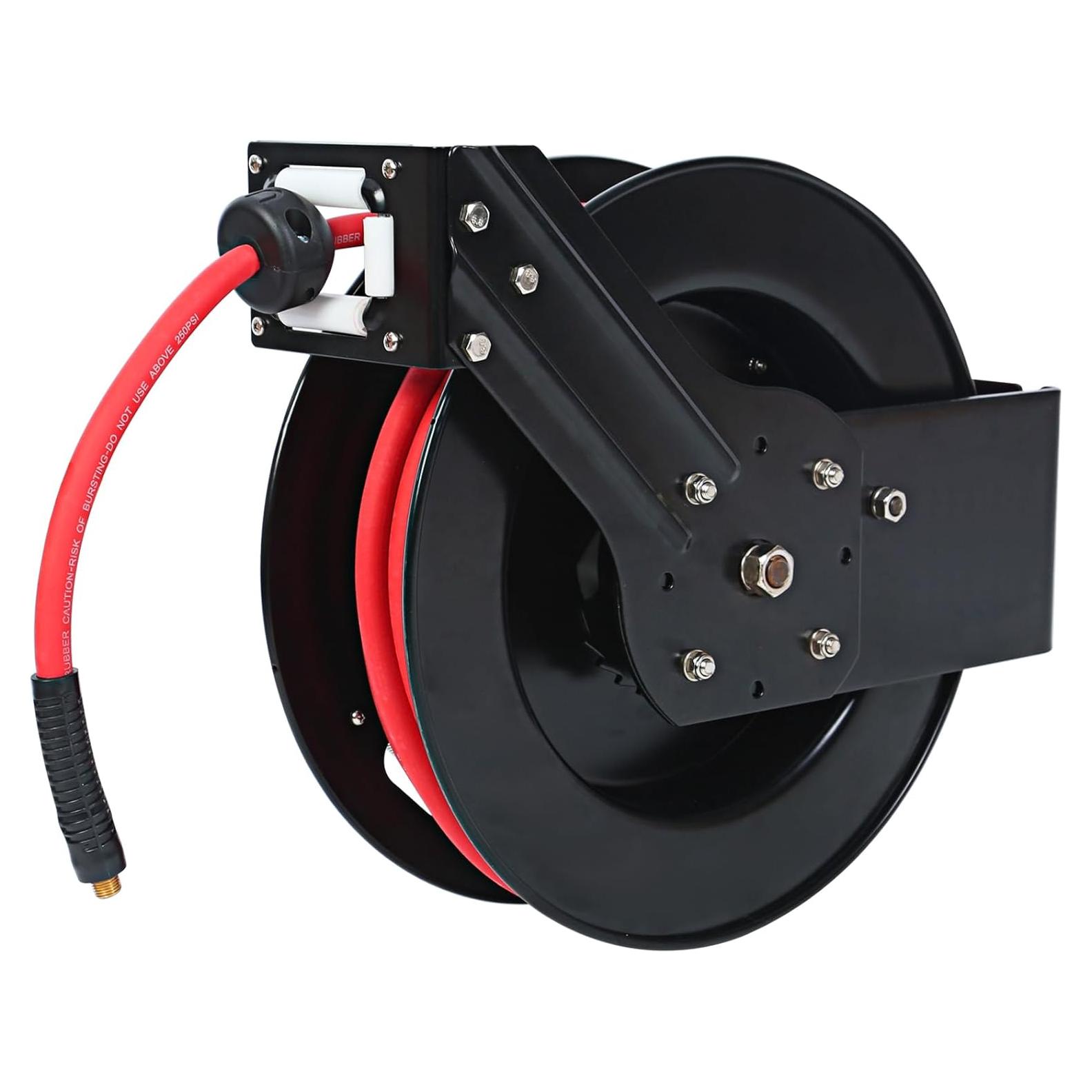Carrete Retráctil de Manguera de Aire MaxWorks 15.24m 250 PSI