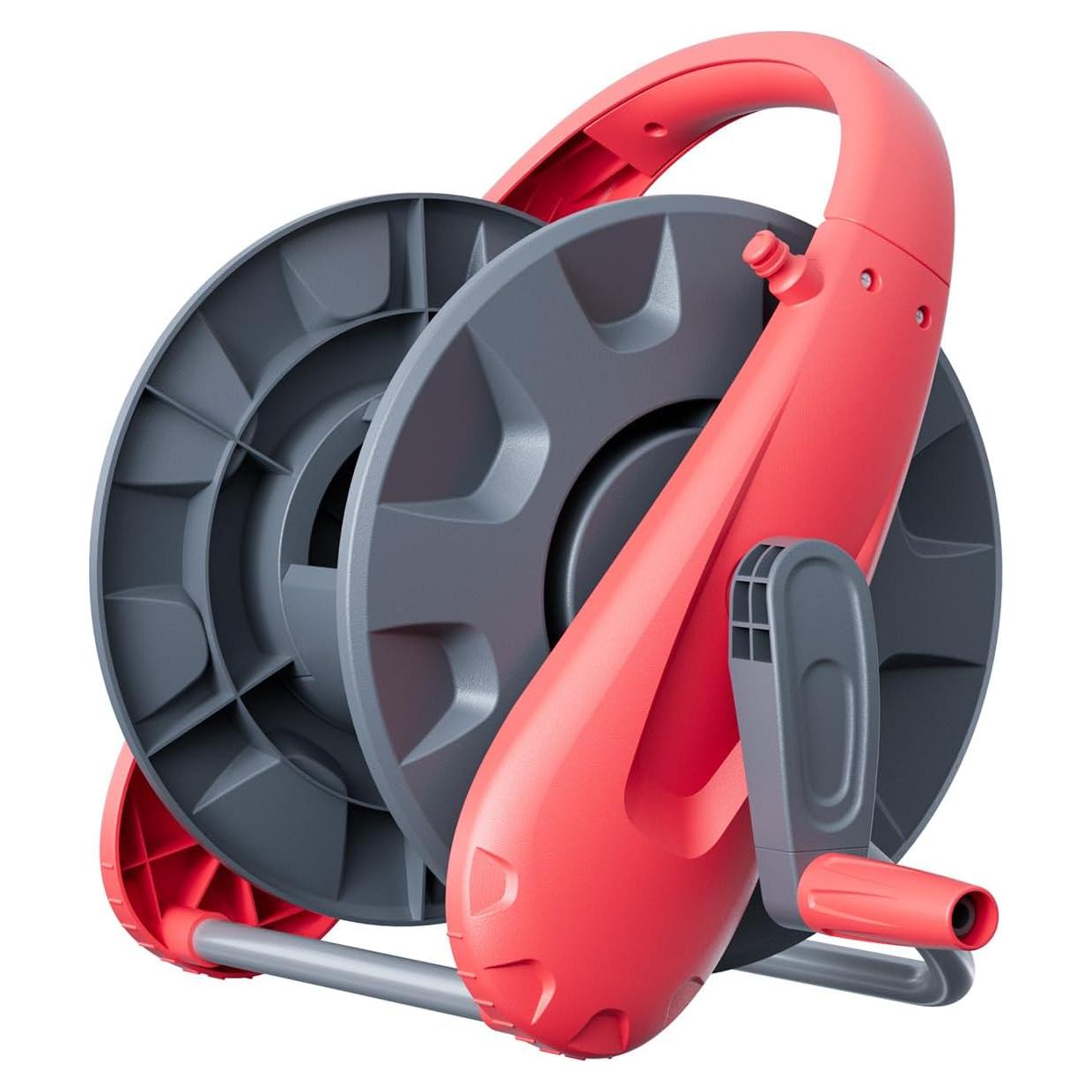 Carro Enrollador de Manguera Hamirah 30m Rojo Plástico