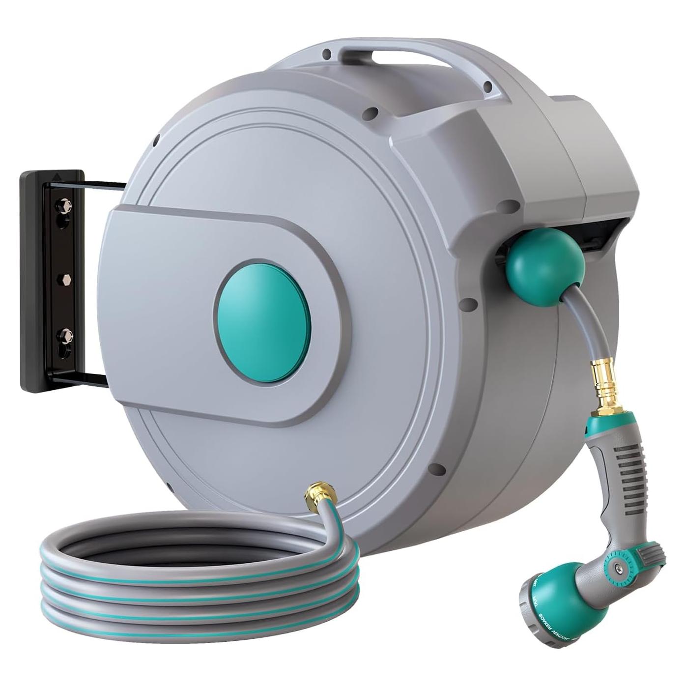 Carrete de Manguera Retráctil AXTRIM 30.48 m x 1.27 cm con Boquilla