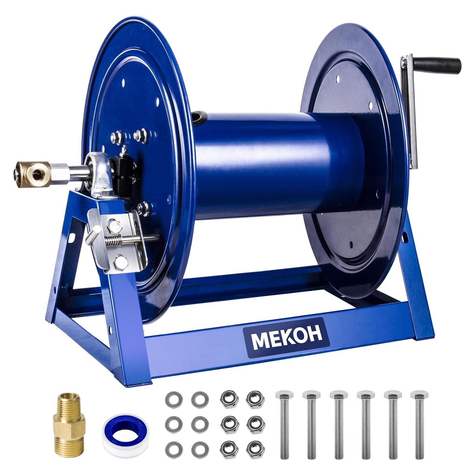 Carrete de Manguera Manual MEKOH 350ft Acero 5000PSI