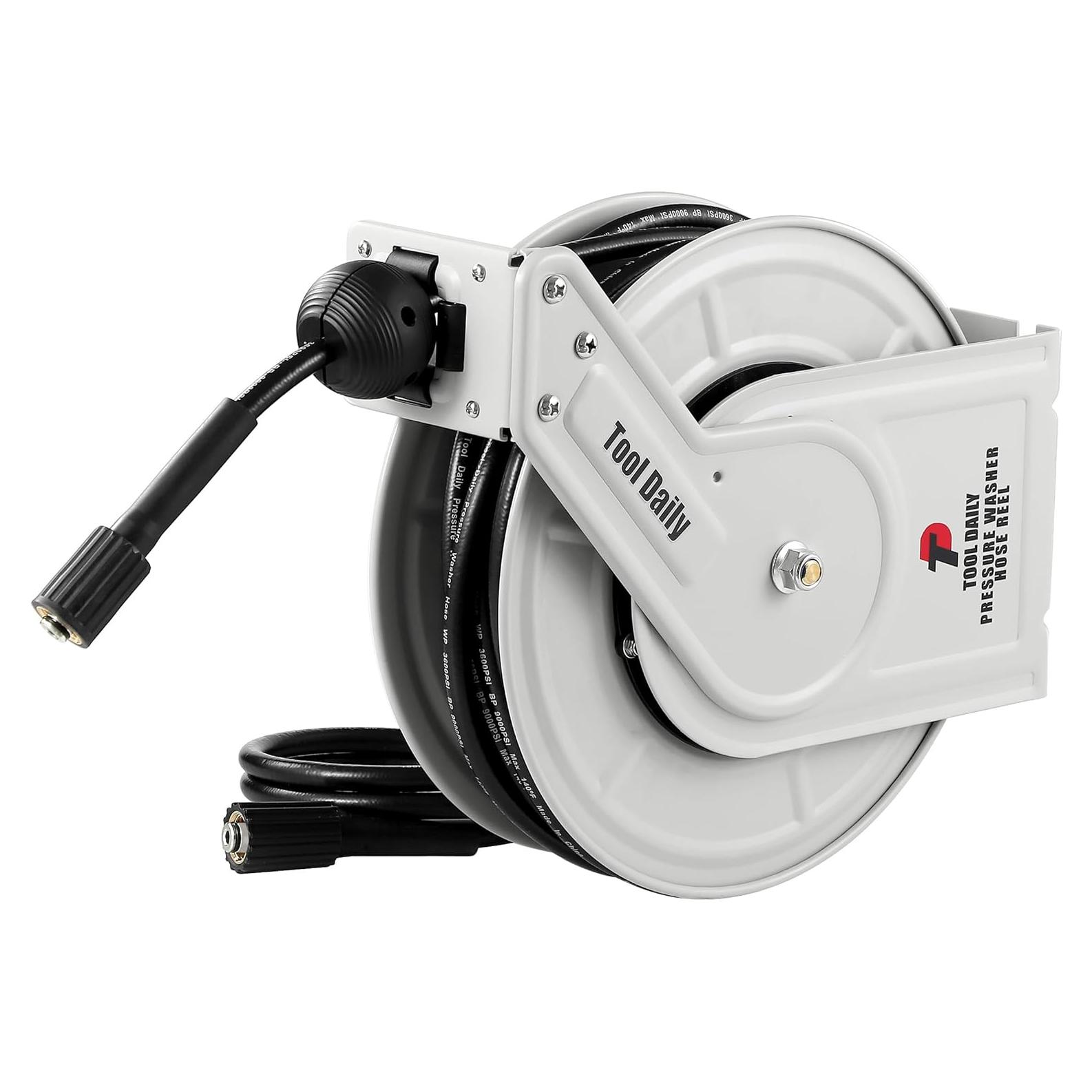 Carrete de Manguera de Presión Tool Daily 60FT Auto-Rebobinado
