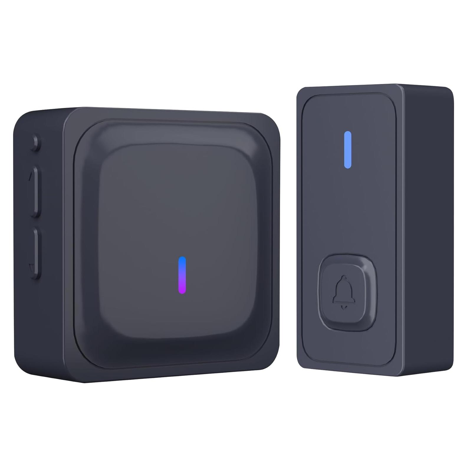 Timbre Inalámbrico BN-LINK IP55 1000Ft 58 Melodías Negro