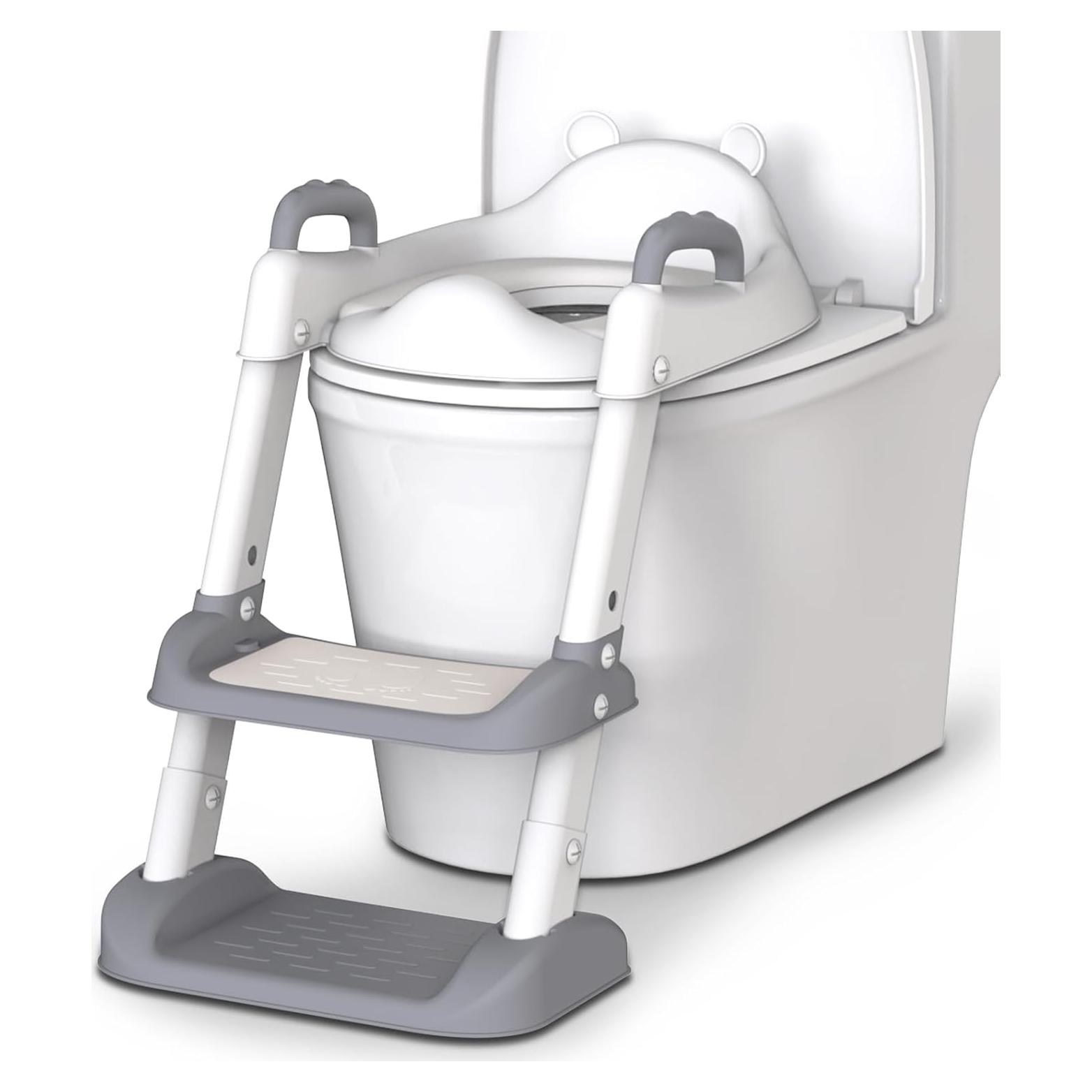 Asiento de Entrenamiento para Baño HBTower Gris Ajustable