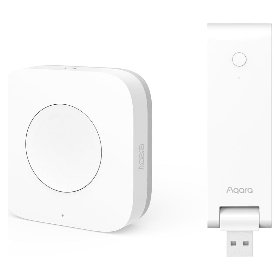 Kit Interruptor Mini Inalámbrico Aqara + Hub M100 Zigbee