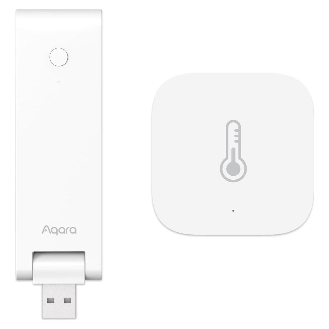 Kit Sensor Temperatura y Humedad Aqara Zigbee con Hub M100