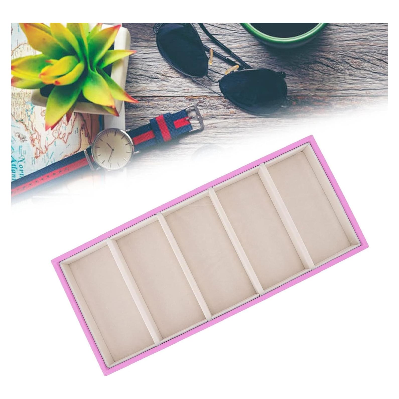 Bandeja Organizador de Gafas HERCHR 5 Compartimentos Terciopelo