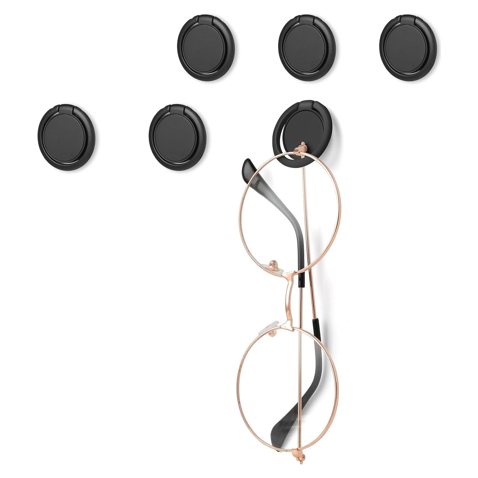 Organizador de Gafas de Sol Mabor 6 Piezas Montaje Pared Negro