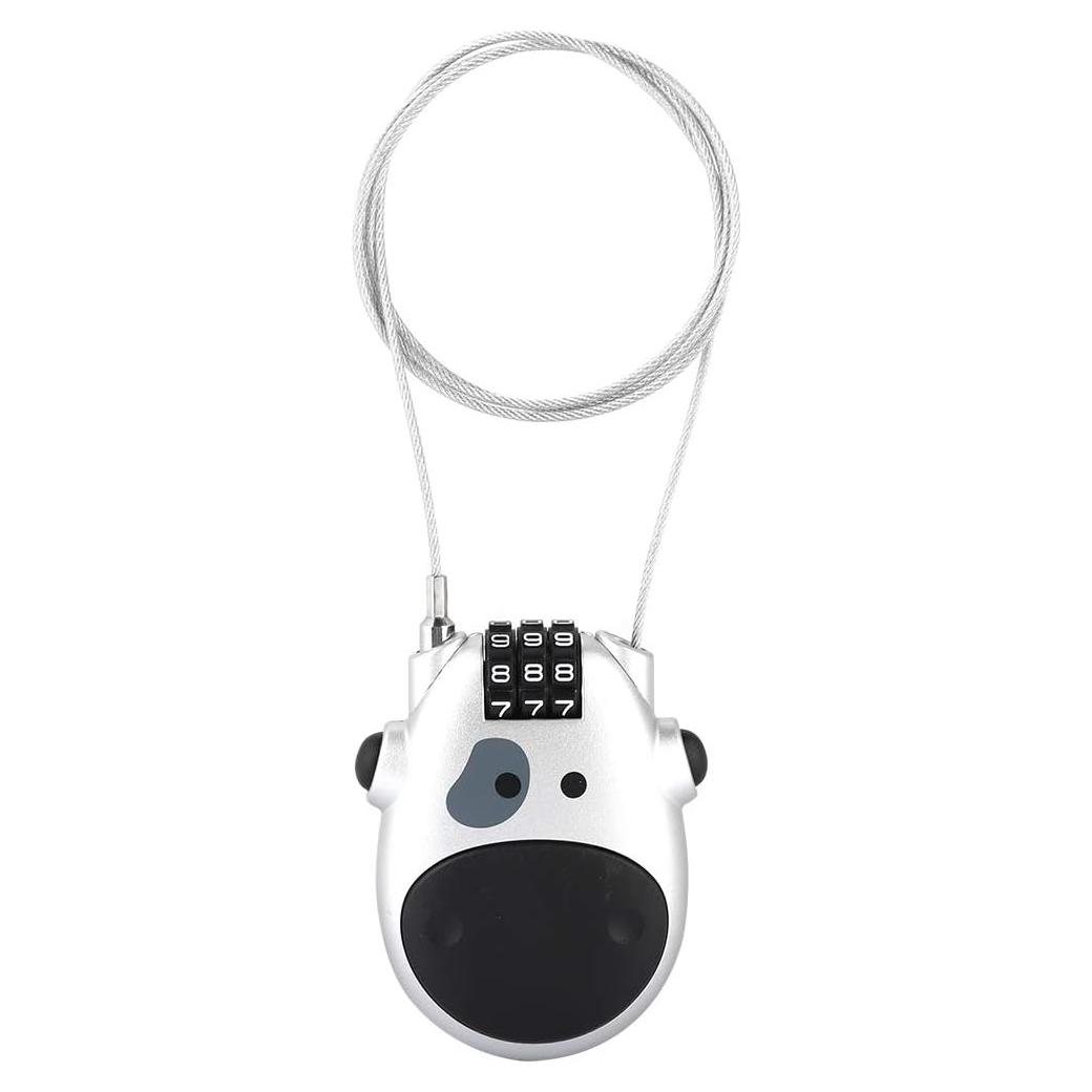 Candado de Combinación Diyeeni Forma de Vaca 80CM Plata