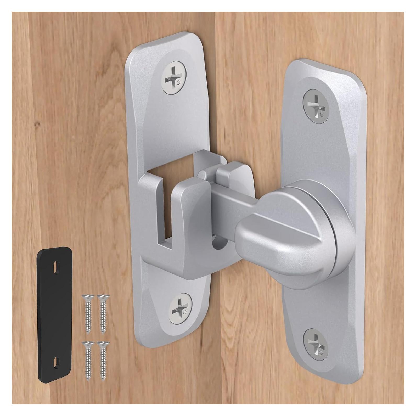 Cerradura de Puerta Corrediza de Granero SecureLatch Plata 90/180°