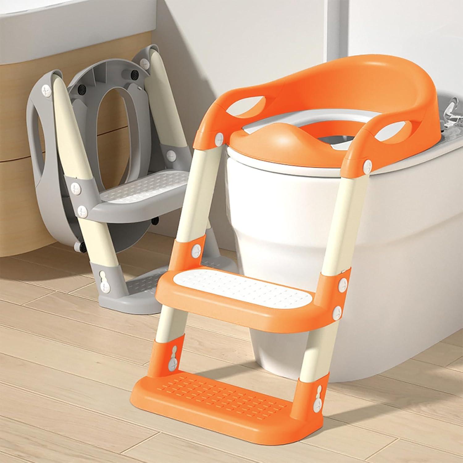 Asiento de Entrenamiento para Baño Kimitimi Naranja Plegable