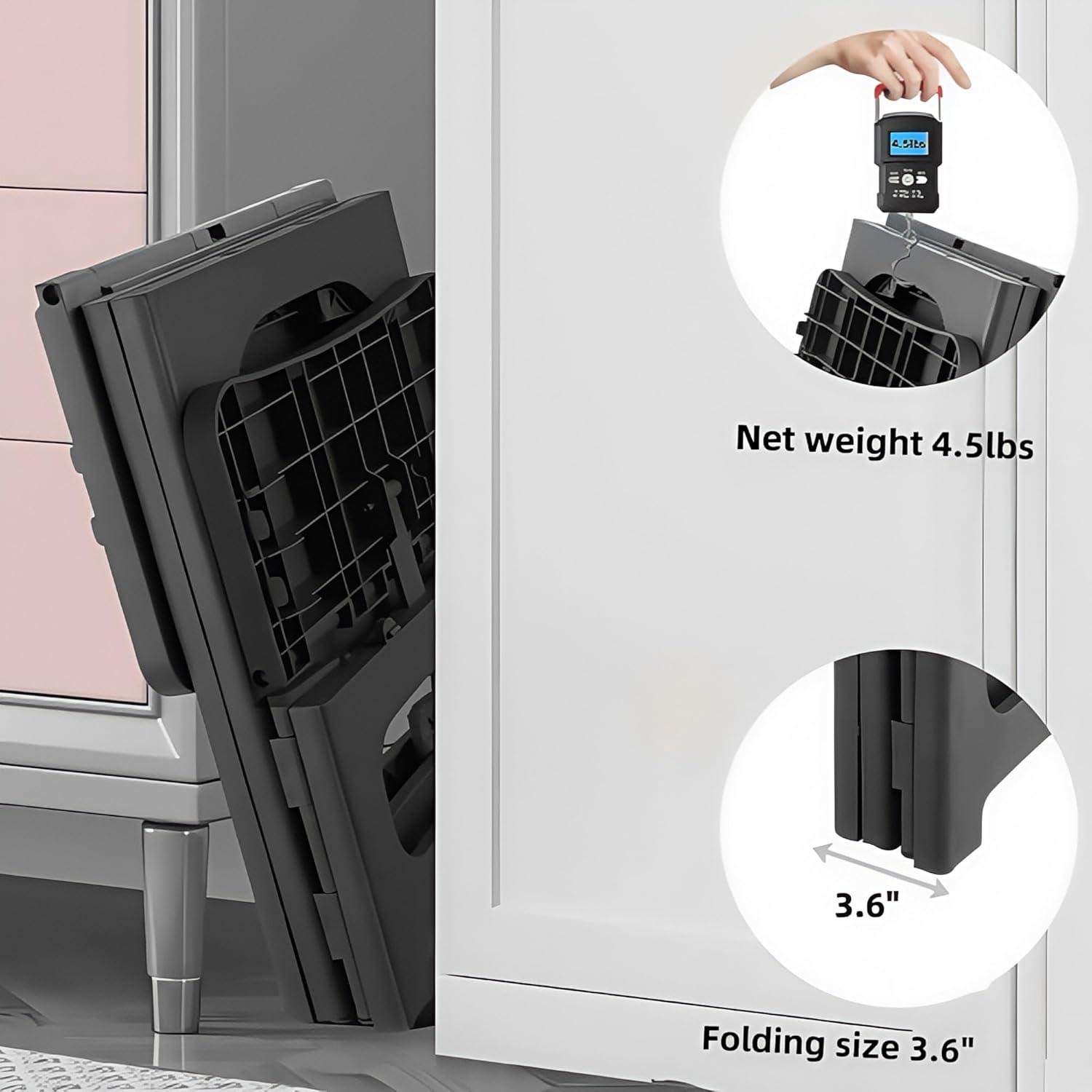 Escalera Plegable 2 Pasos Ahxuvan Antideslizante 150 kg Negra