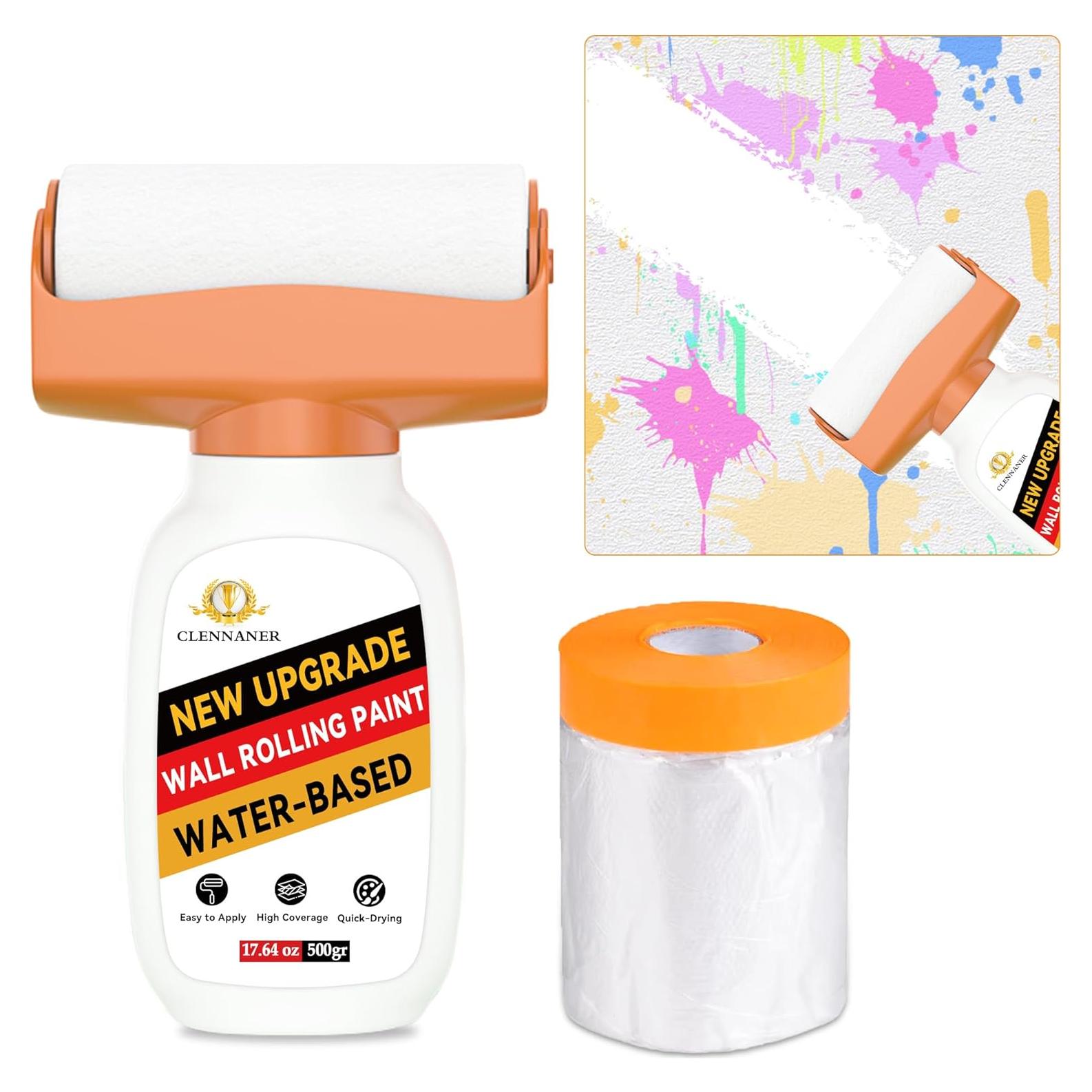 Kit de Pintura de Retoque Clennaner 500g Blanco Mate con Rodillo