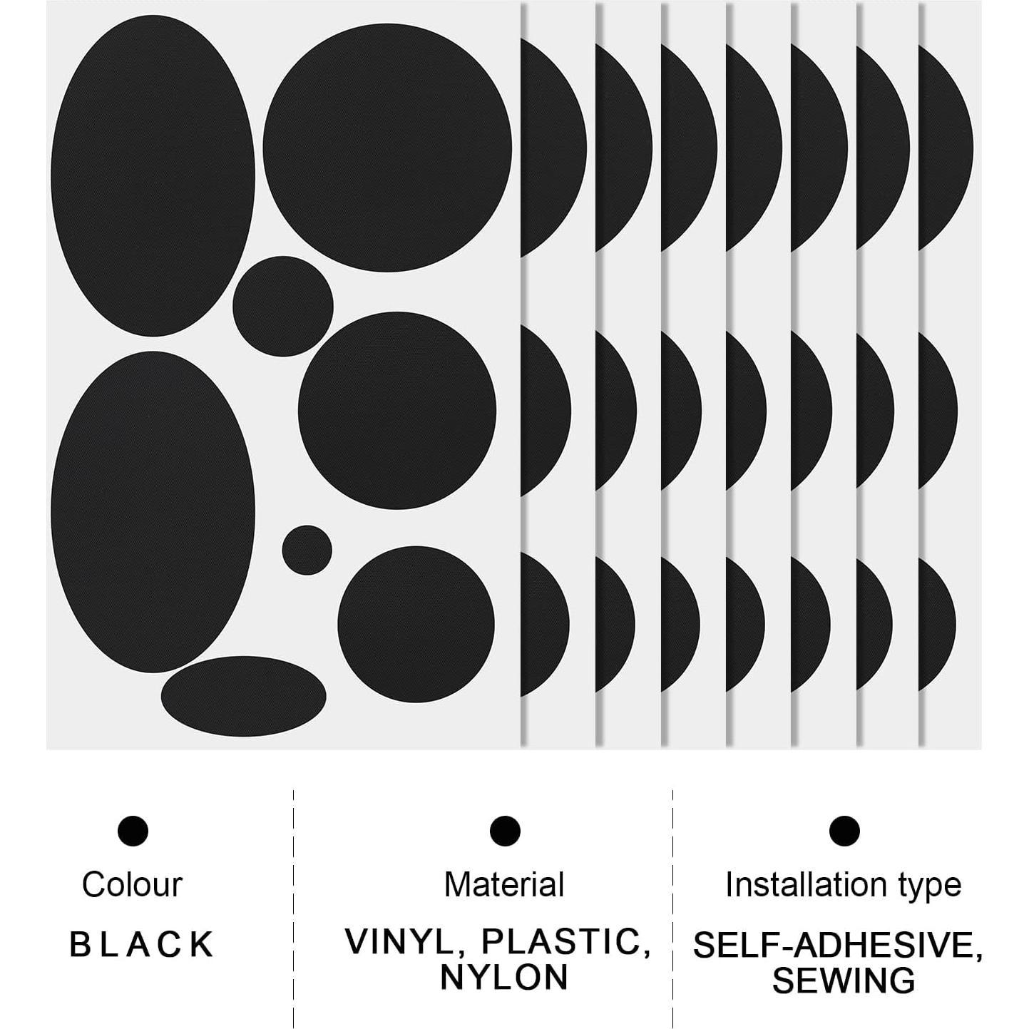 Parches de Reparación de Nylon Autoadhesivos NQEUEPN - 64 Piezas