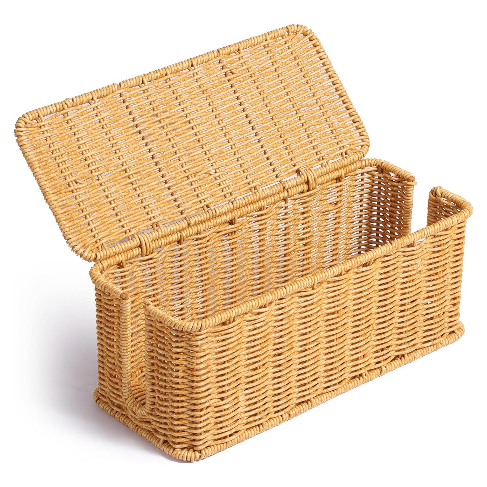 Caja Organizadora de Cables Tejida a Mano Yecaye 33x14 cm