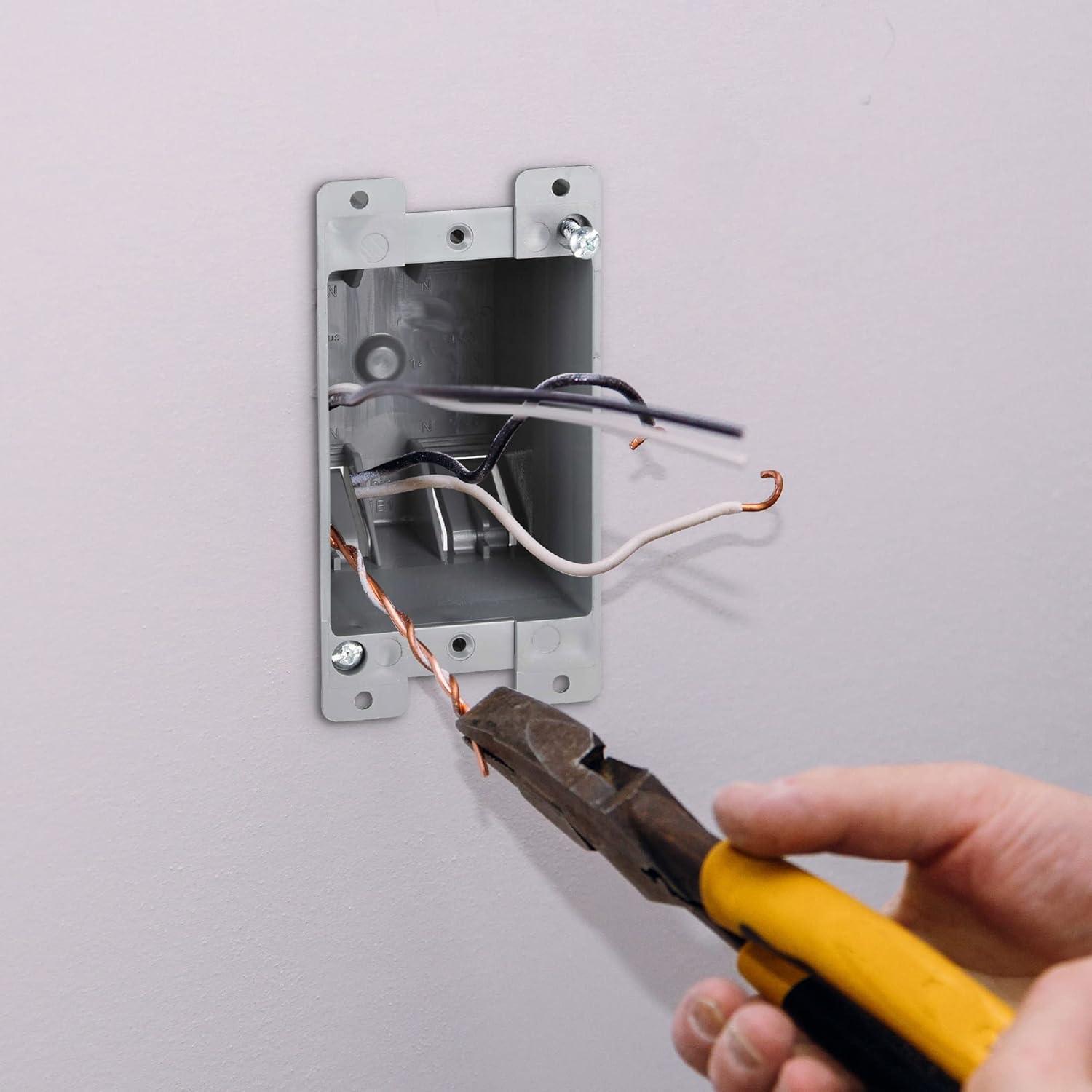 Caja Eléctrica de Trabajo Antiguo Newhouse 1 Gang PVC 14 Pulgadas Cúbicas